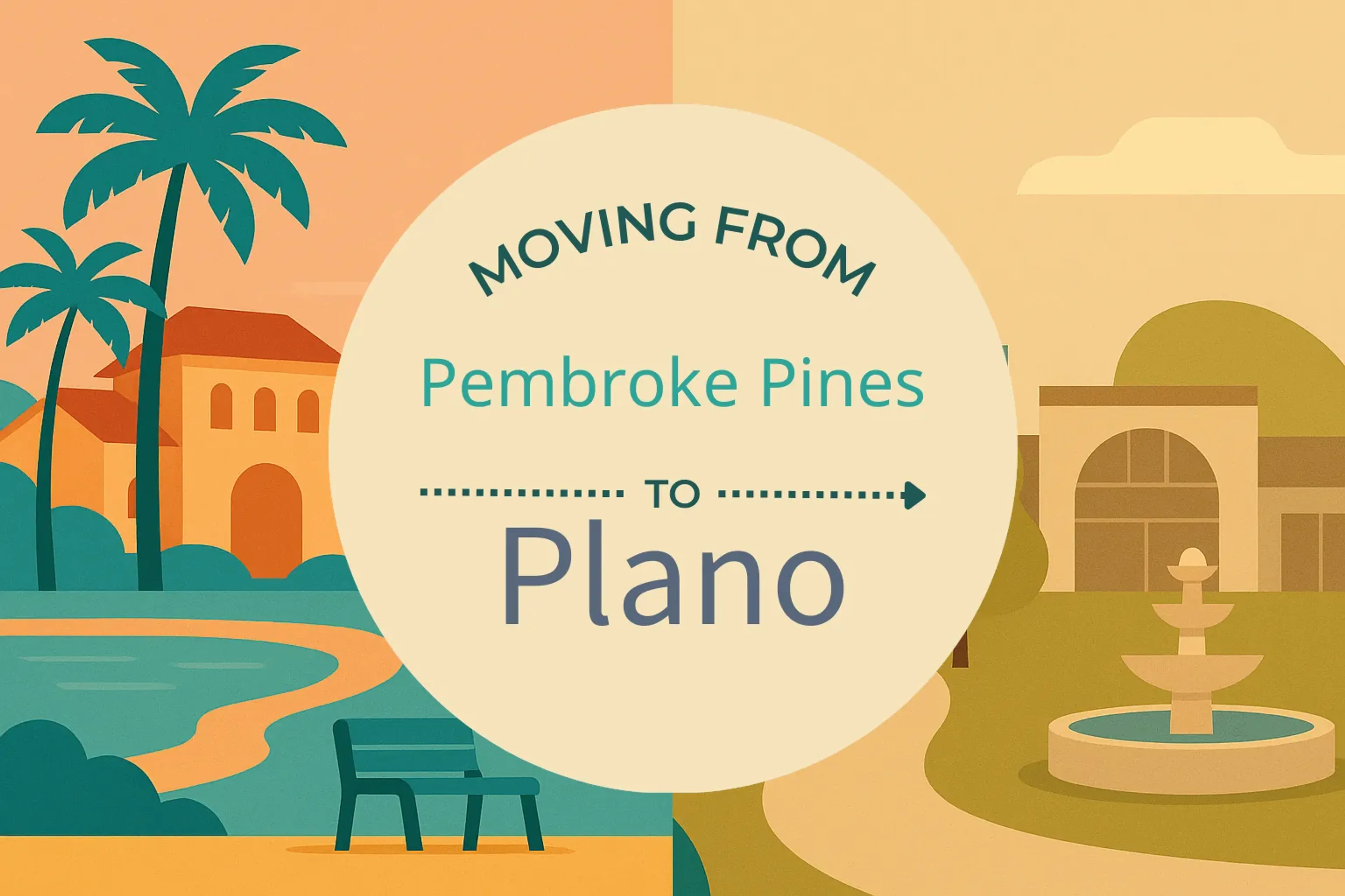 Side-by-side comparison of Pembroke Pines to Plano moving companies
