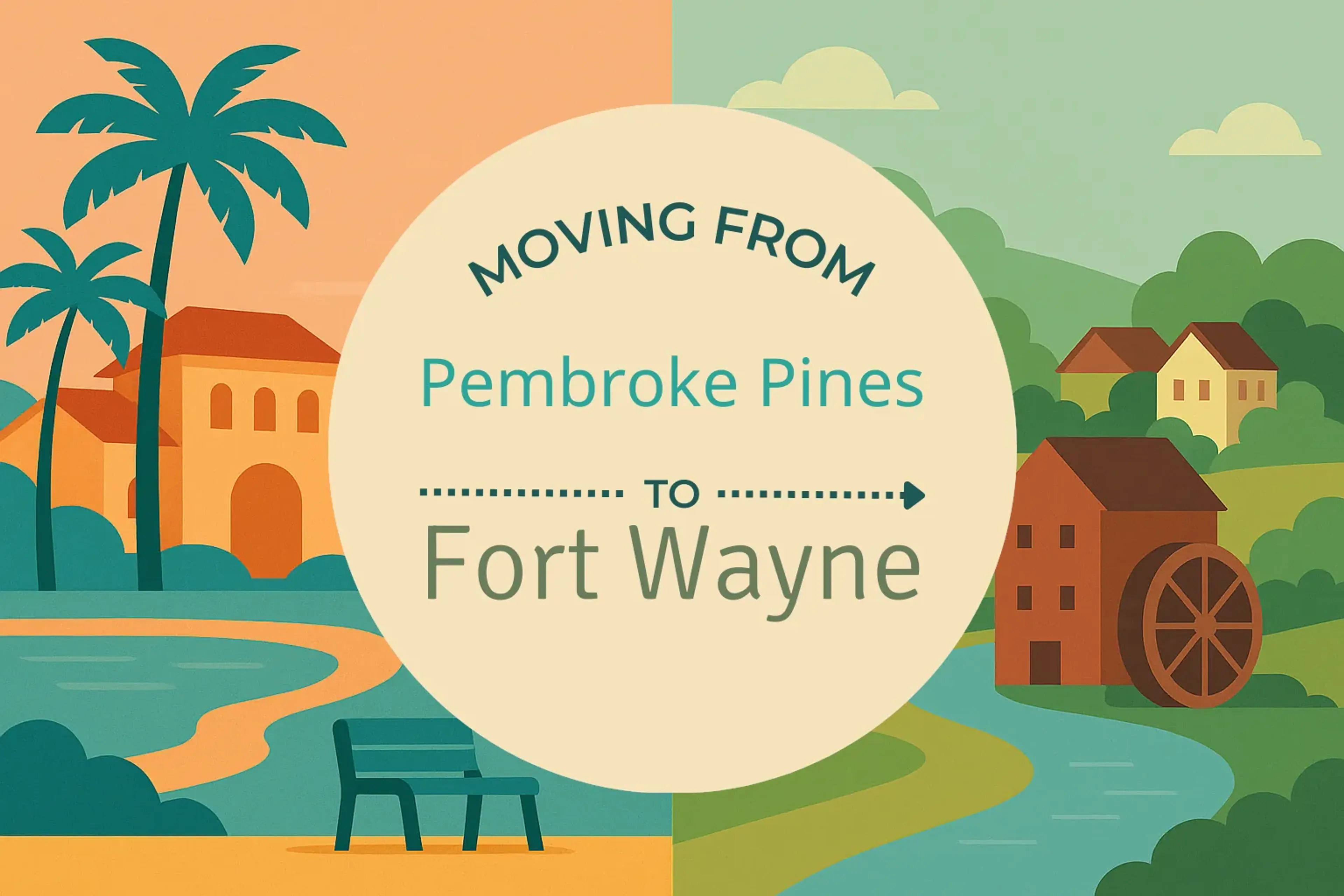 Side-by-side comparison of Pembroke Pines to Fort Wayne moving companies