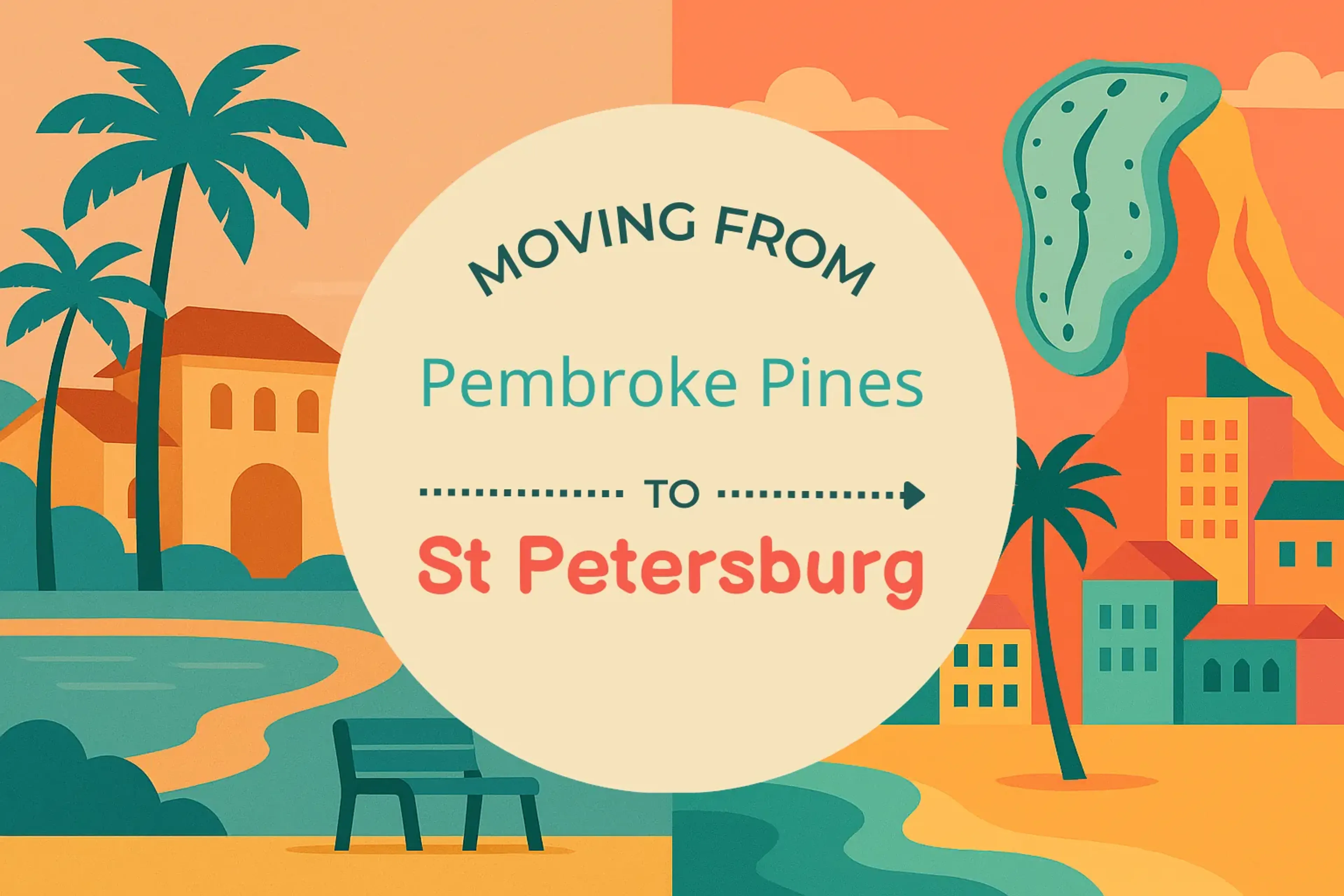 Side-by-side comparison of Pembroke Pines to St. Petersburg moving companies