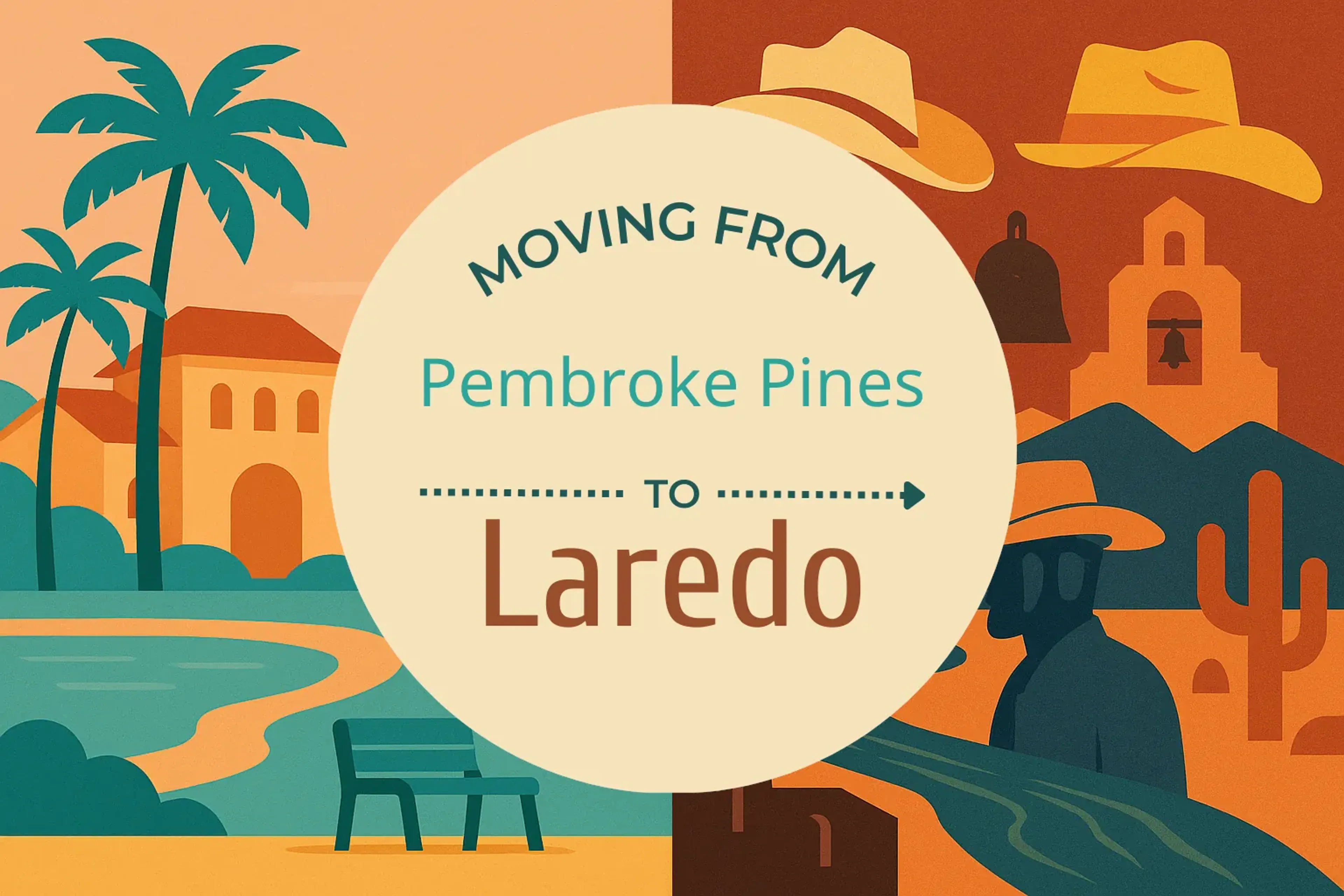 Side-by-side comparison of Pembroke Pines to Laredo moving companies