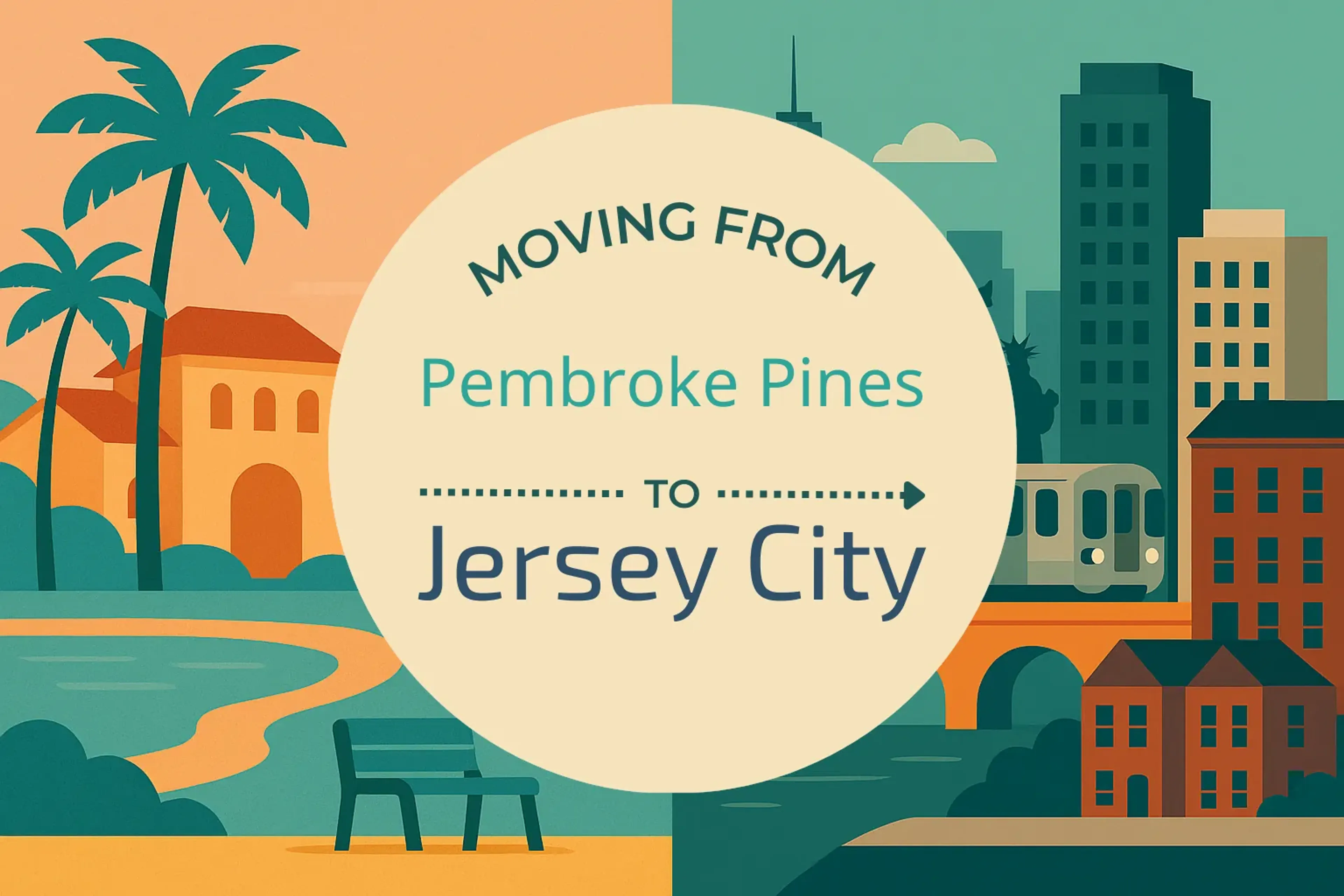 Side-by-side comparison of Pembroke Pines to Jersey City moving companies