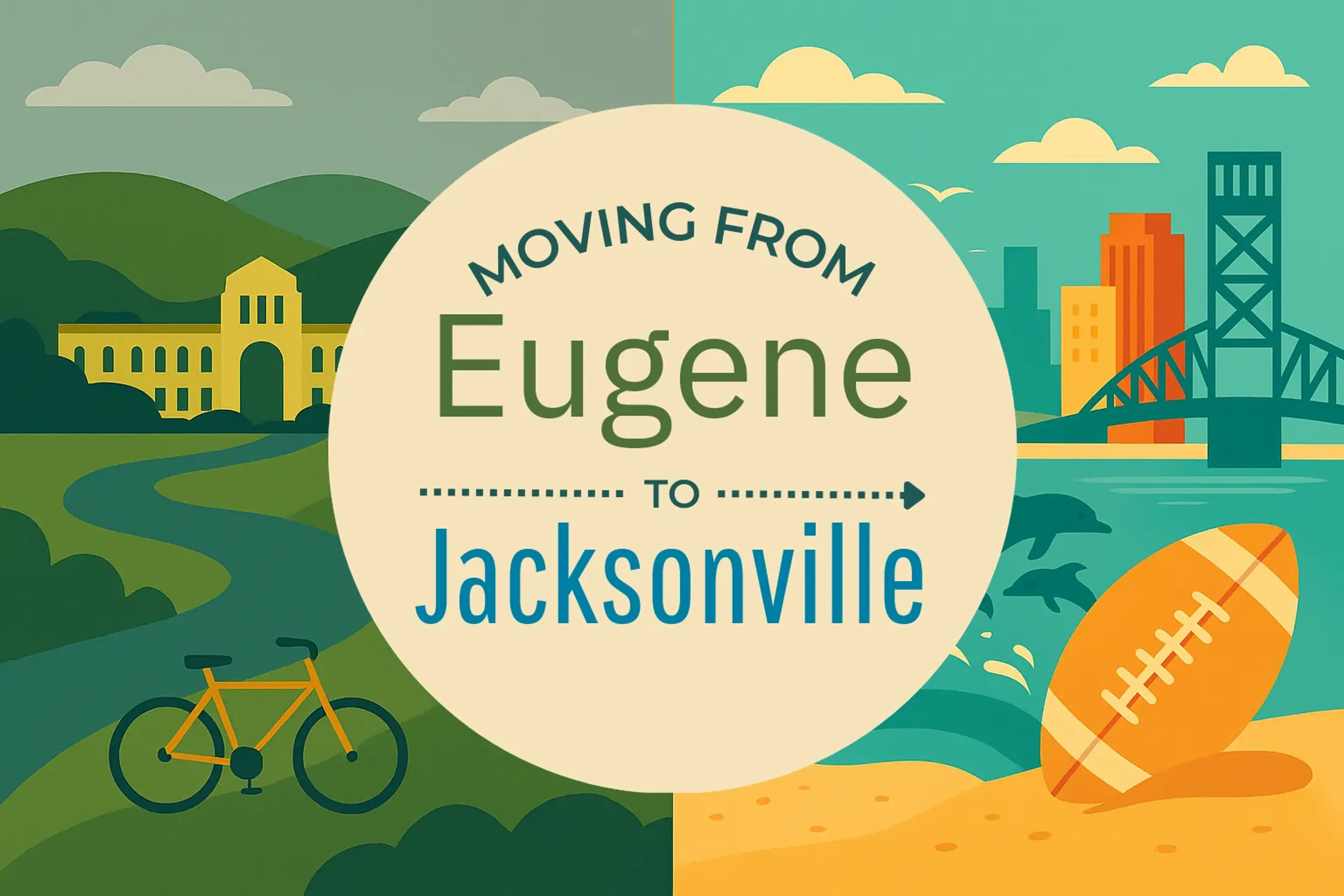 Side-by-side comparison of Eugene to Jacksonville moving companies
