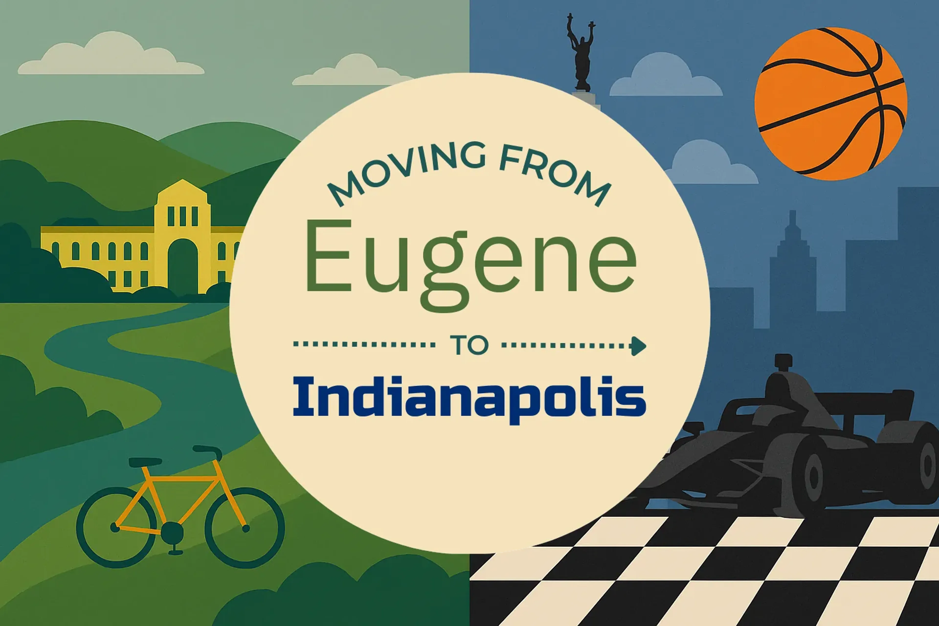 Side-by-side comparison of Eugene to Indianapolis moving companies