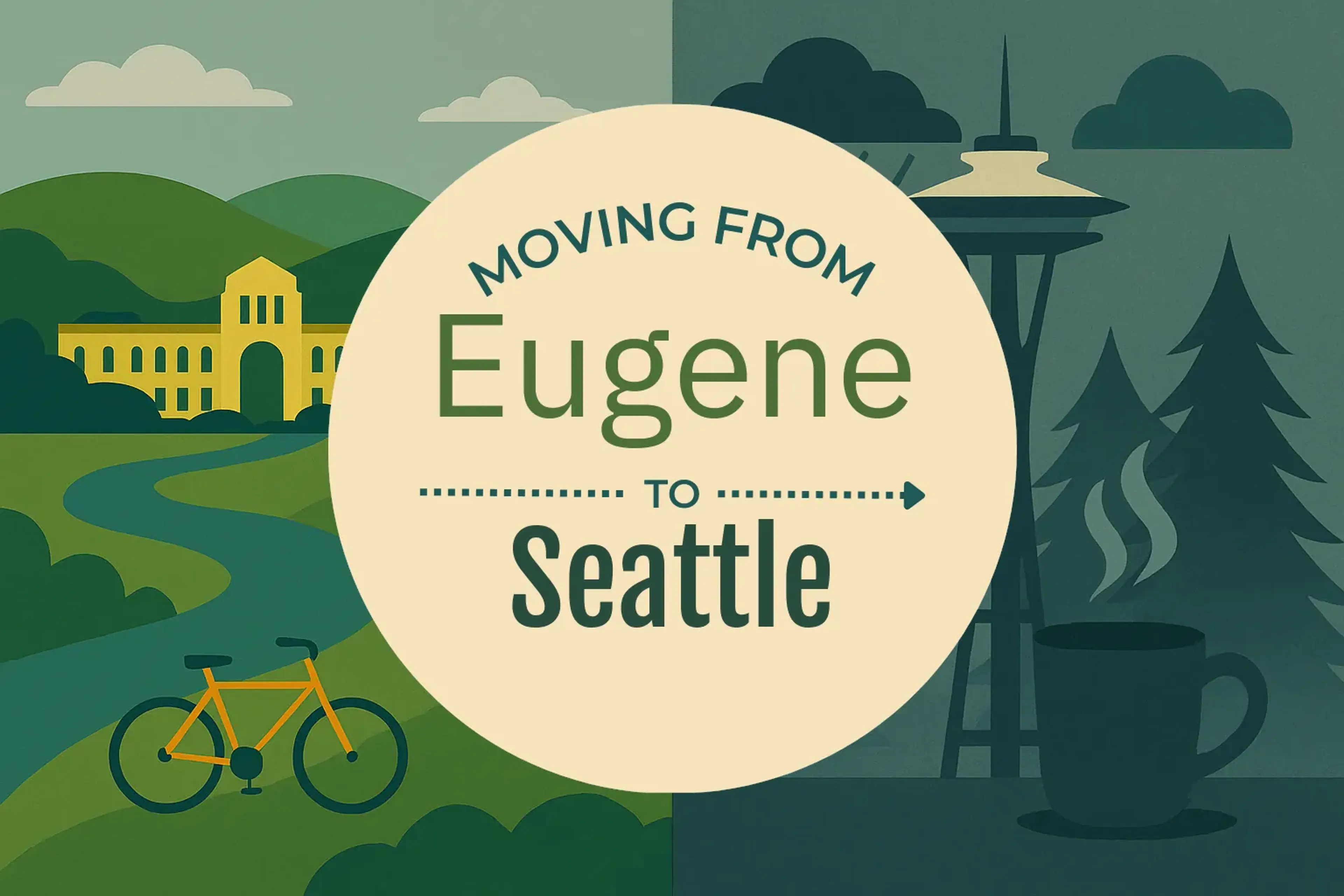 Side-by-side comparison of Eugene to Seattle moving companies