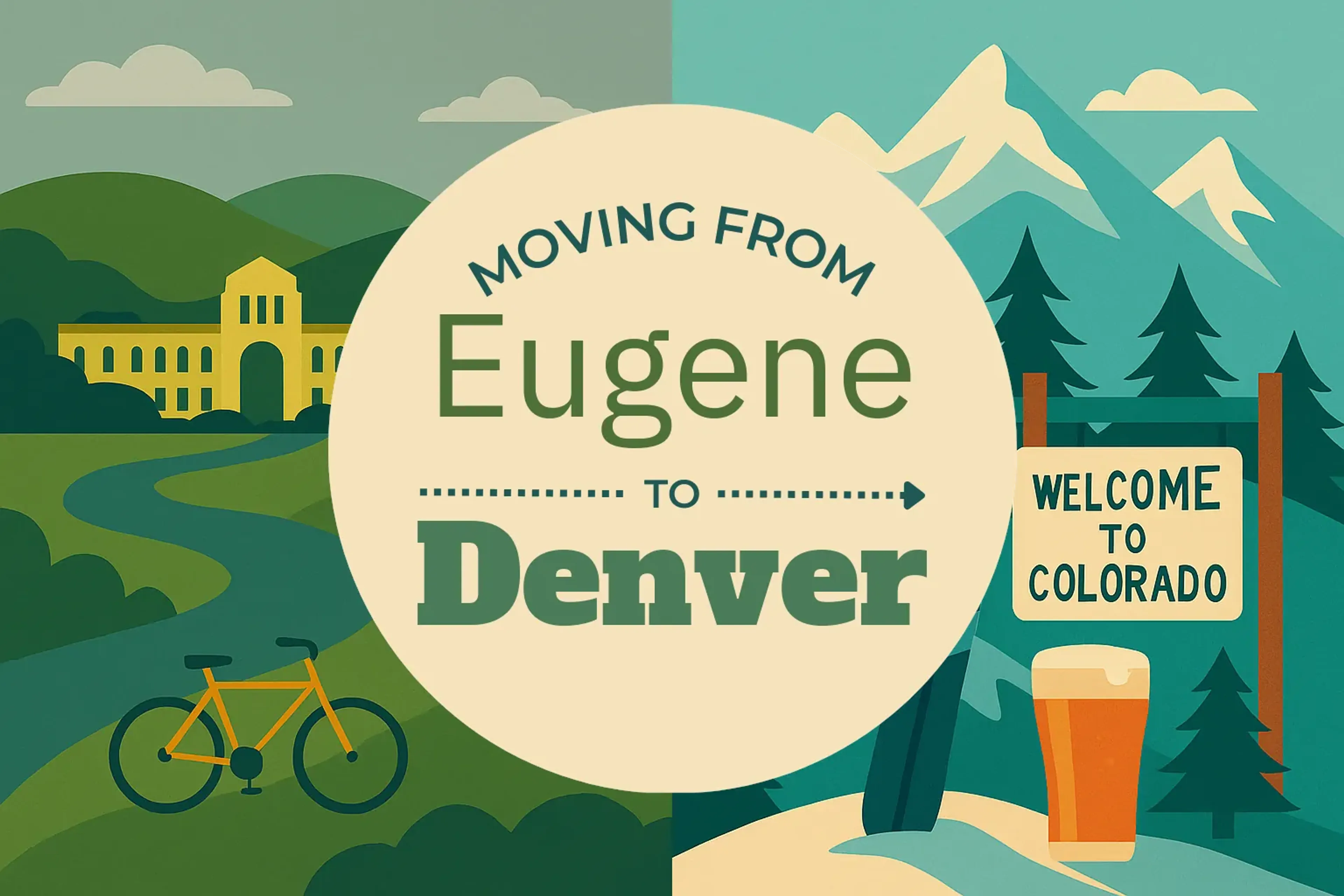 Side-by-side comparison of Eugene to Denver moving companies