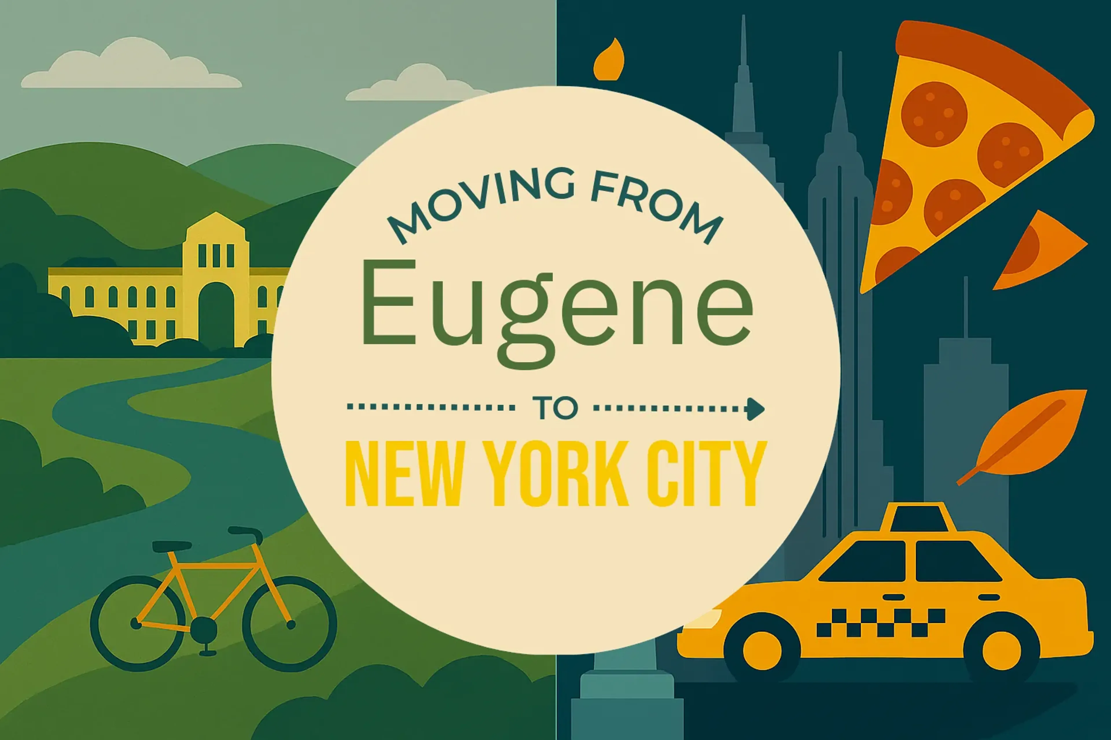 Side-by-side comparison of Eugene to New York City moving companies