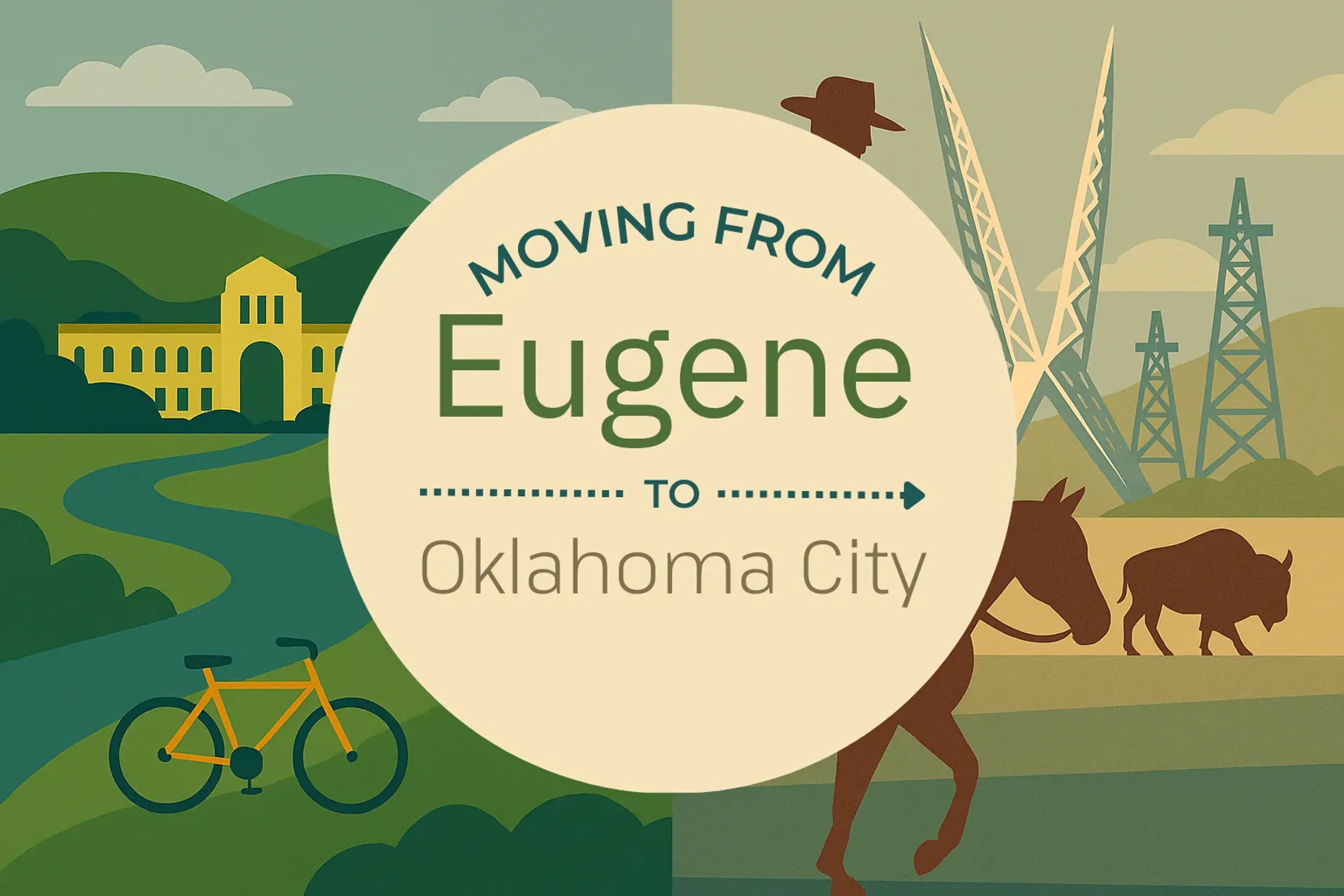 Side-by-side comparison of Eugene to Oklahoma City moving companies