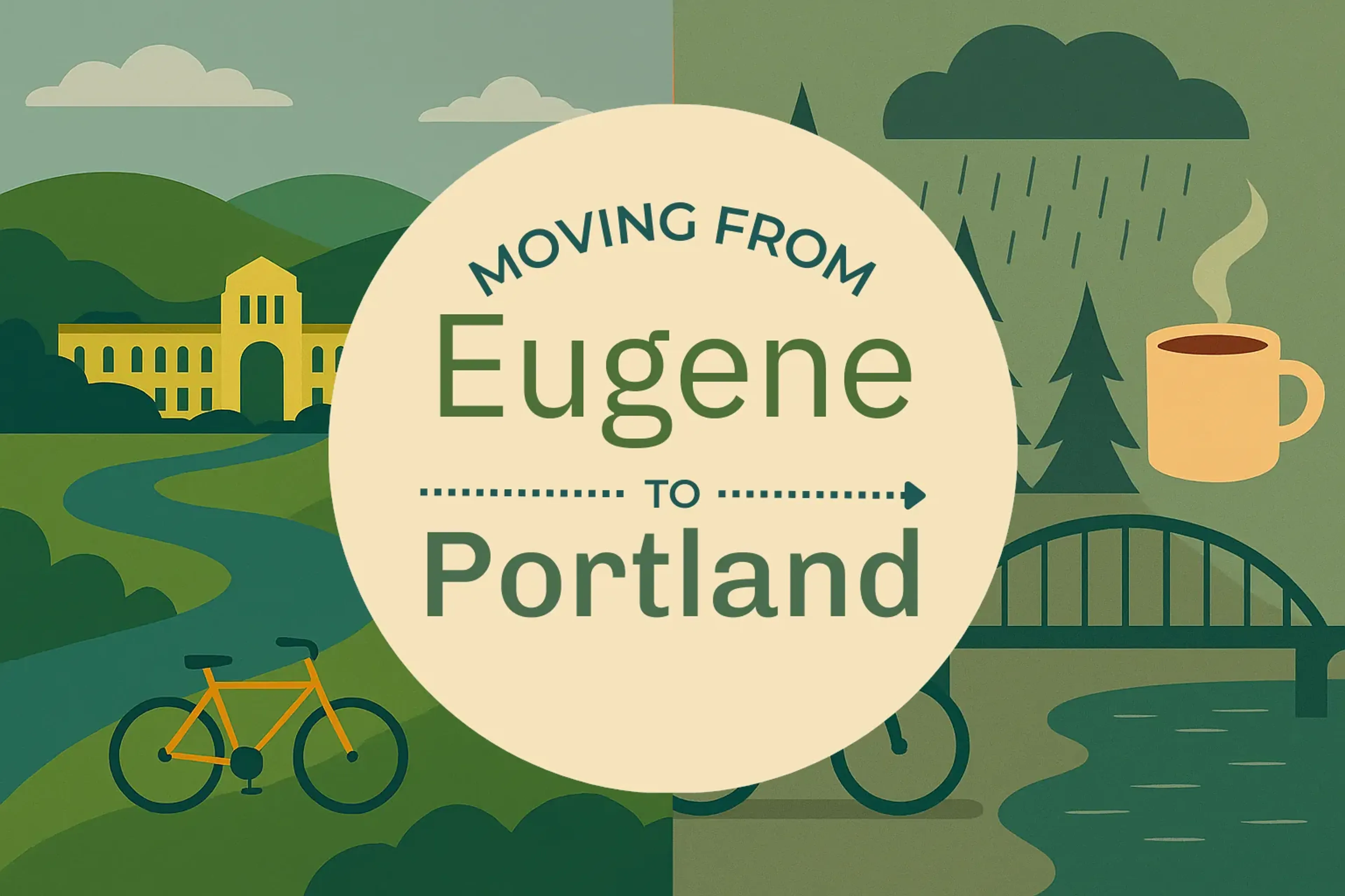 Side-by-side comparison of Eugene to Portland moving companies