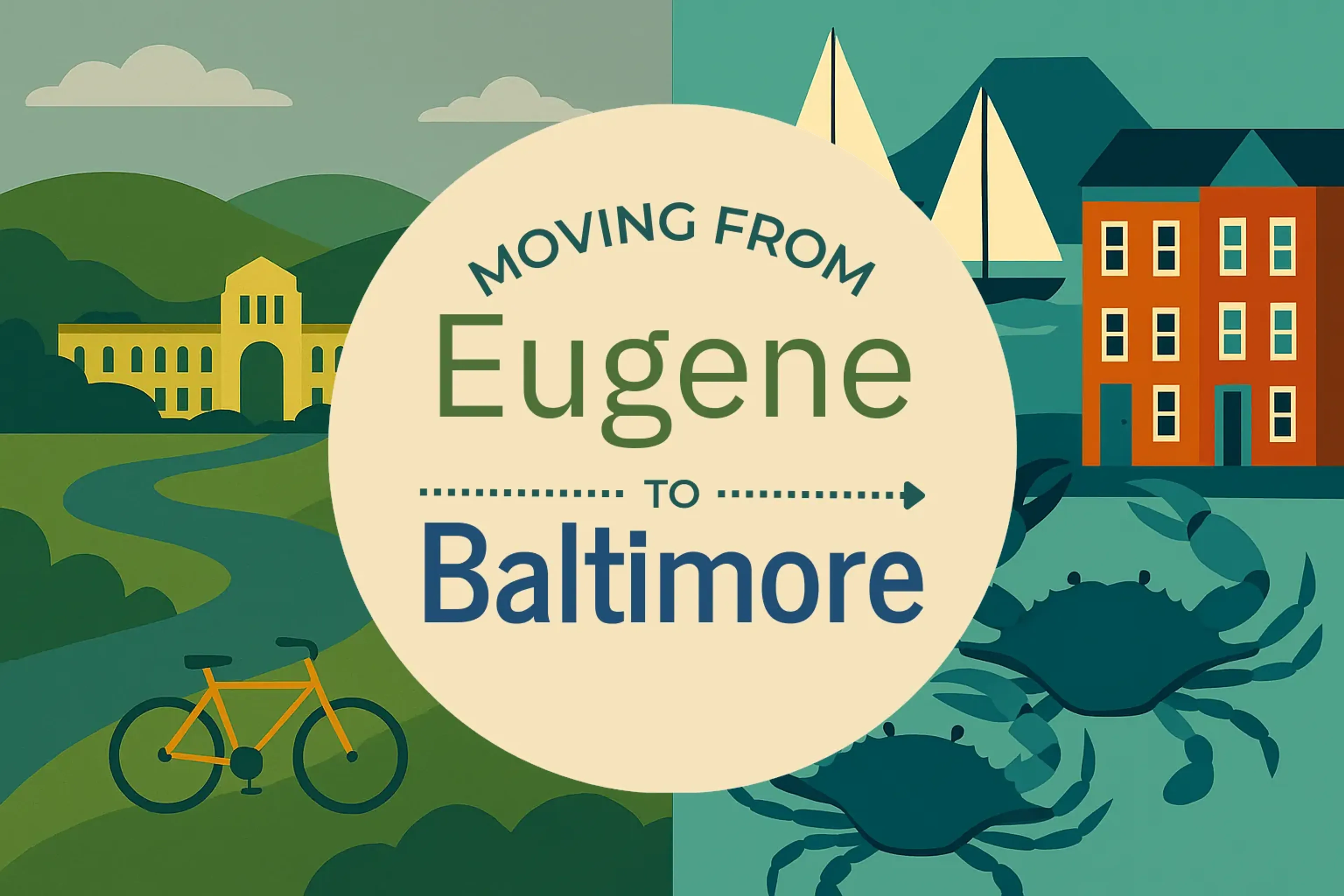 Side-by-side comparison of Eugene to Baltimore moving companies
