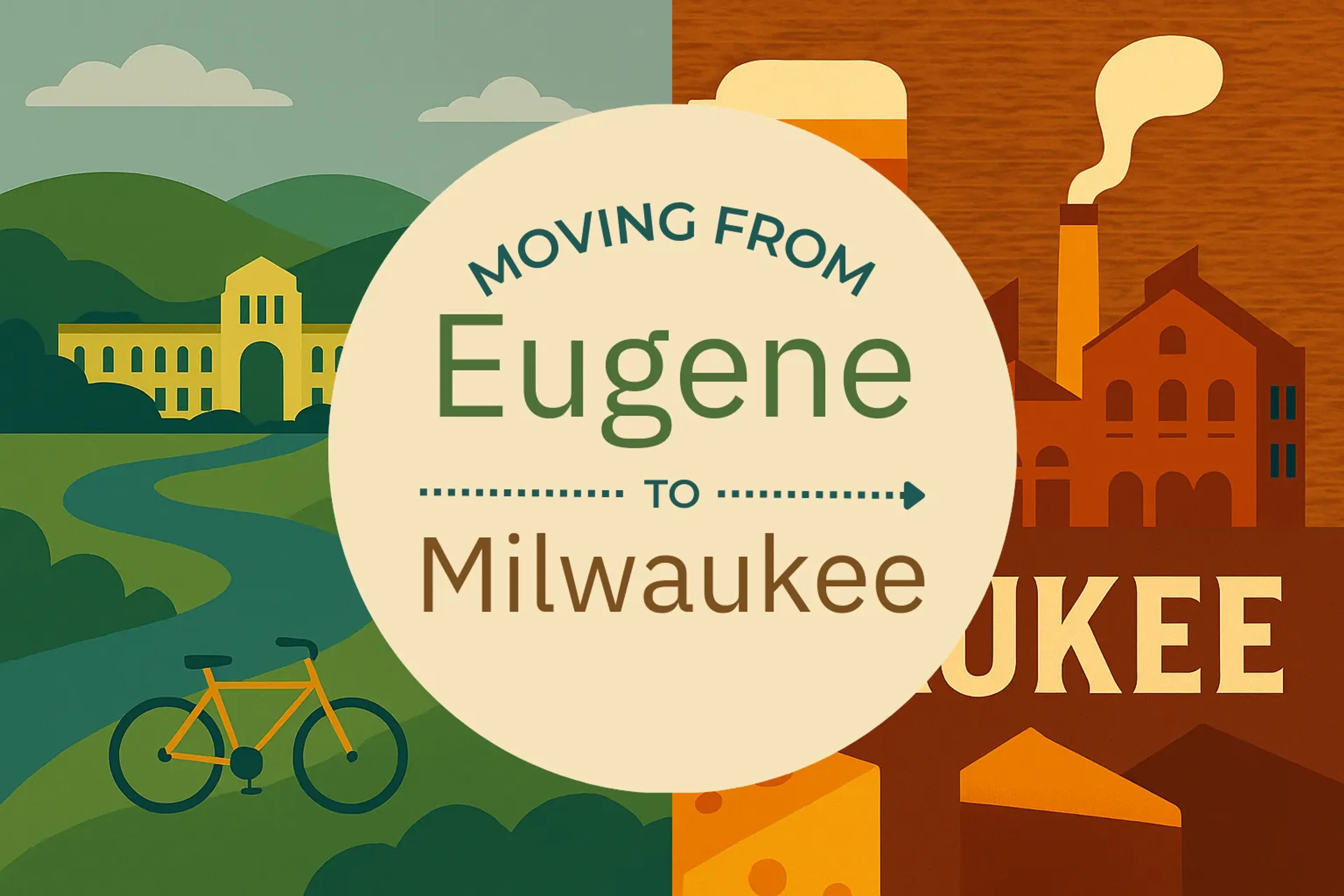 Side-by-side comparison of Eugene to Milwaukee moving companies