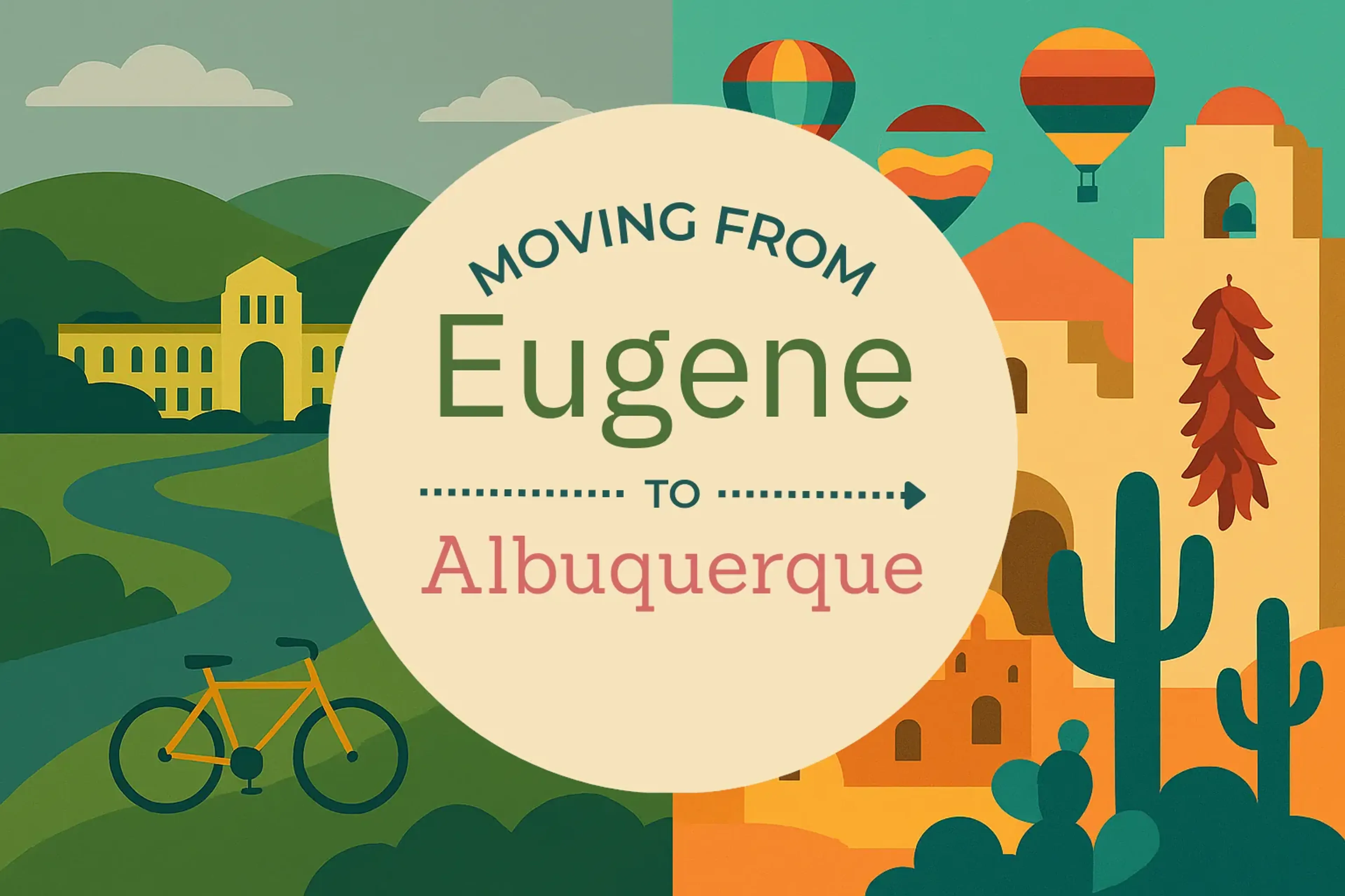 Side-by-side comparison of Eugene to Albuquerque moving companies