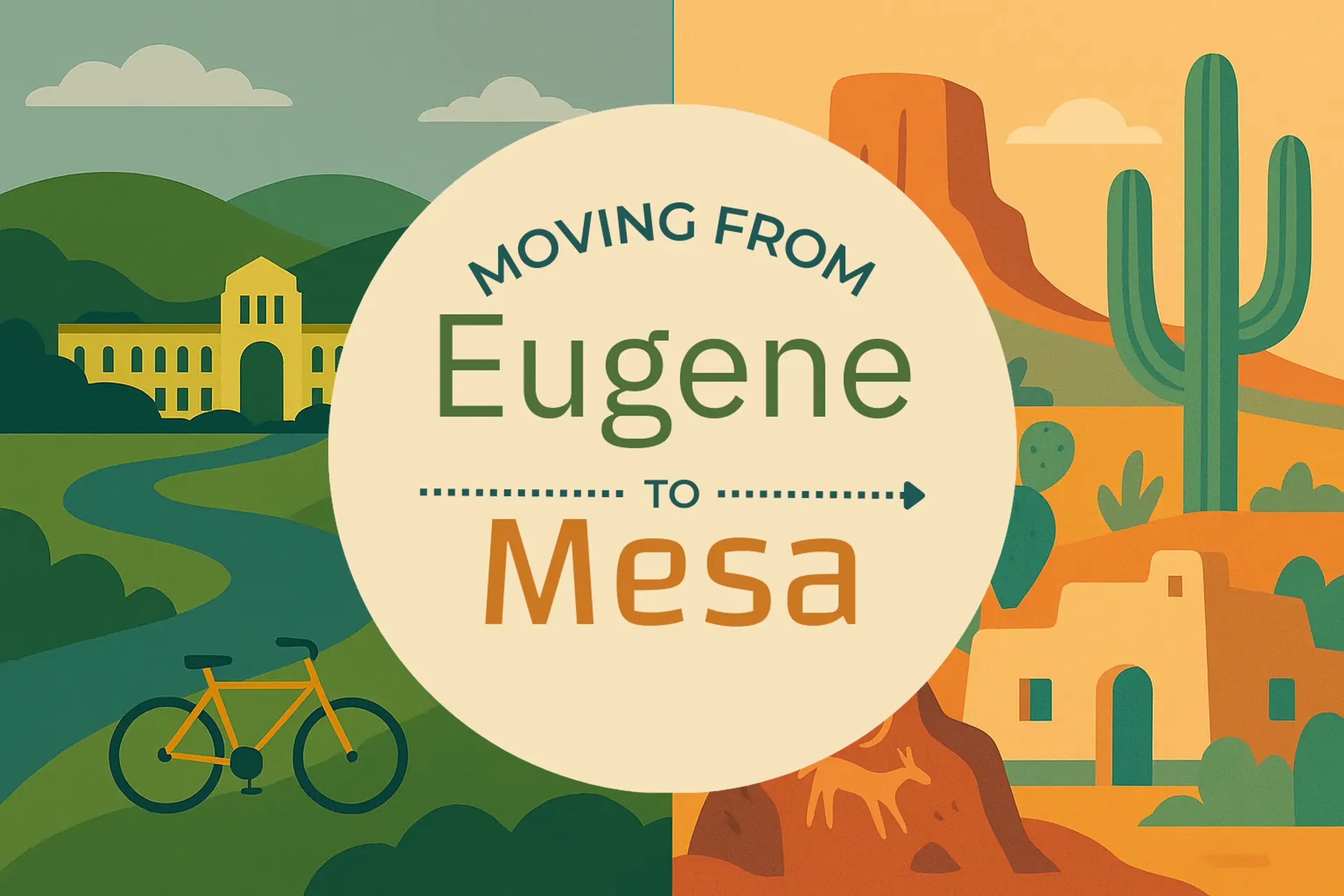 Side-by-side comparison of Eugene to Mesa moving companies