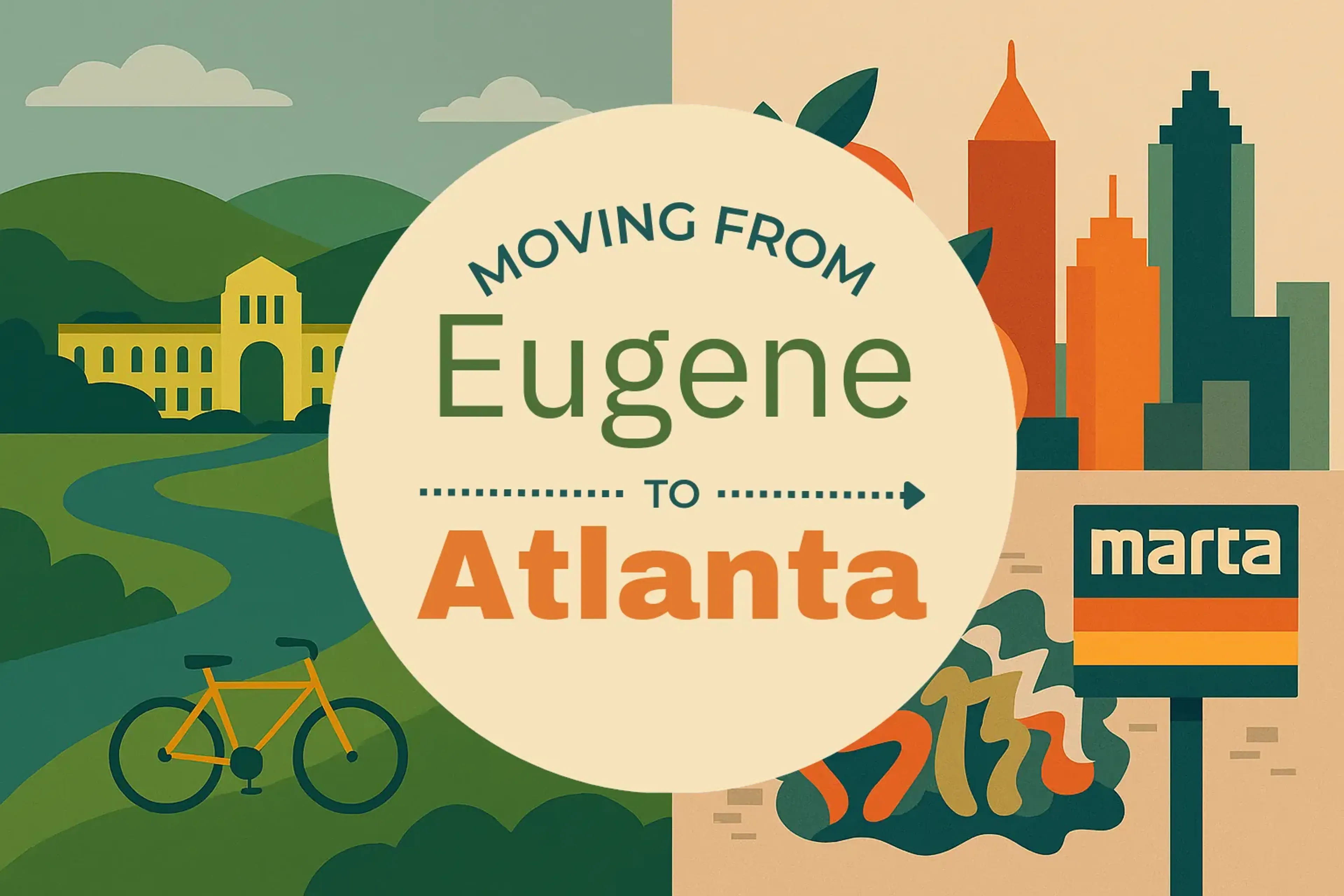 Side-by-side comparison of Eugene to Atlanta moving companies