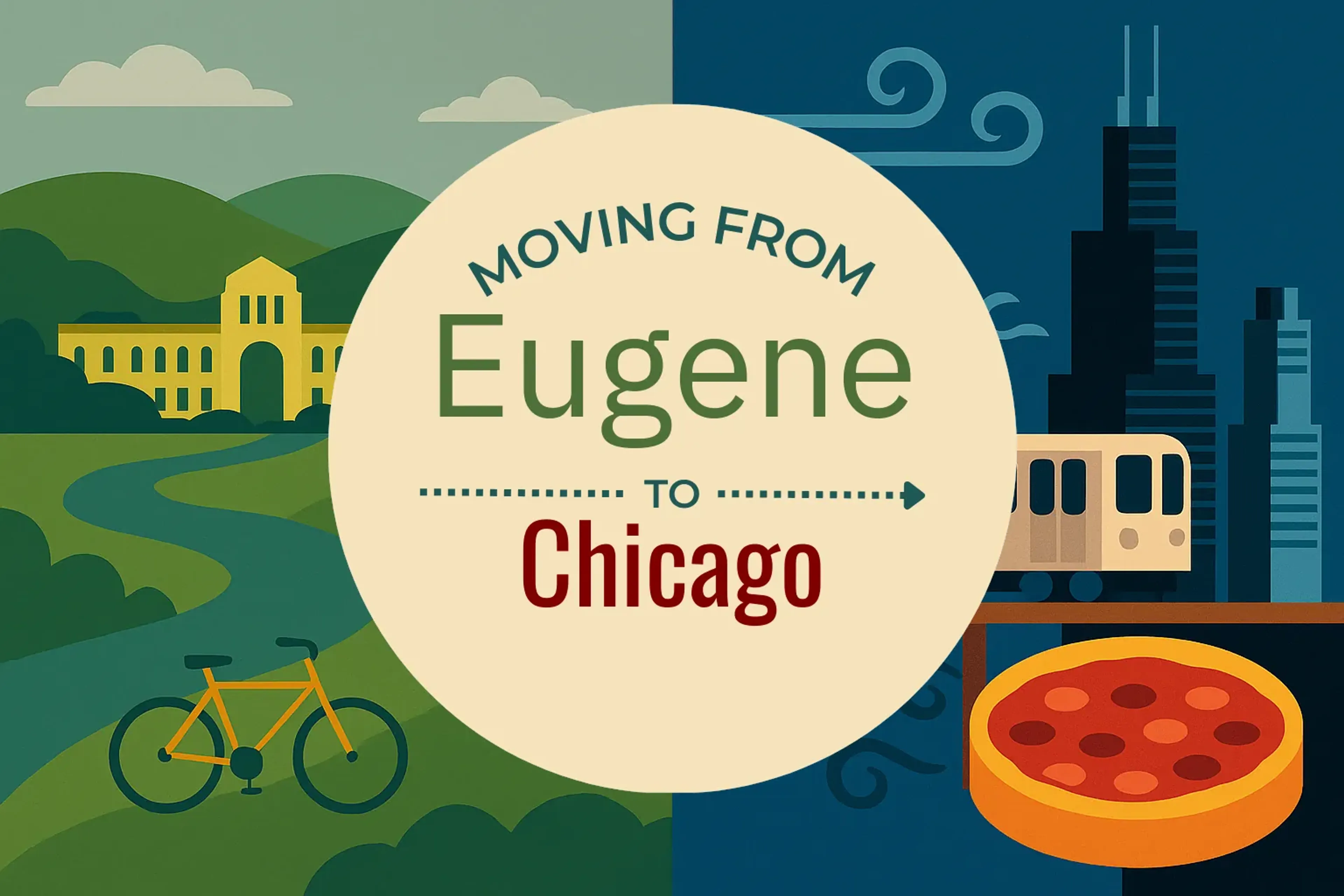 Side-by-side comparison of Eugene to Chicago moving companies
