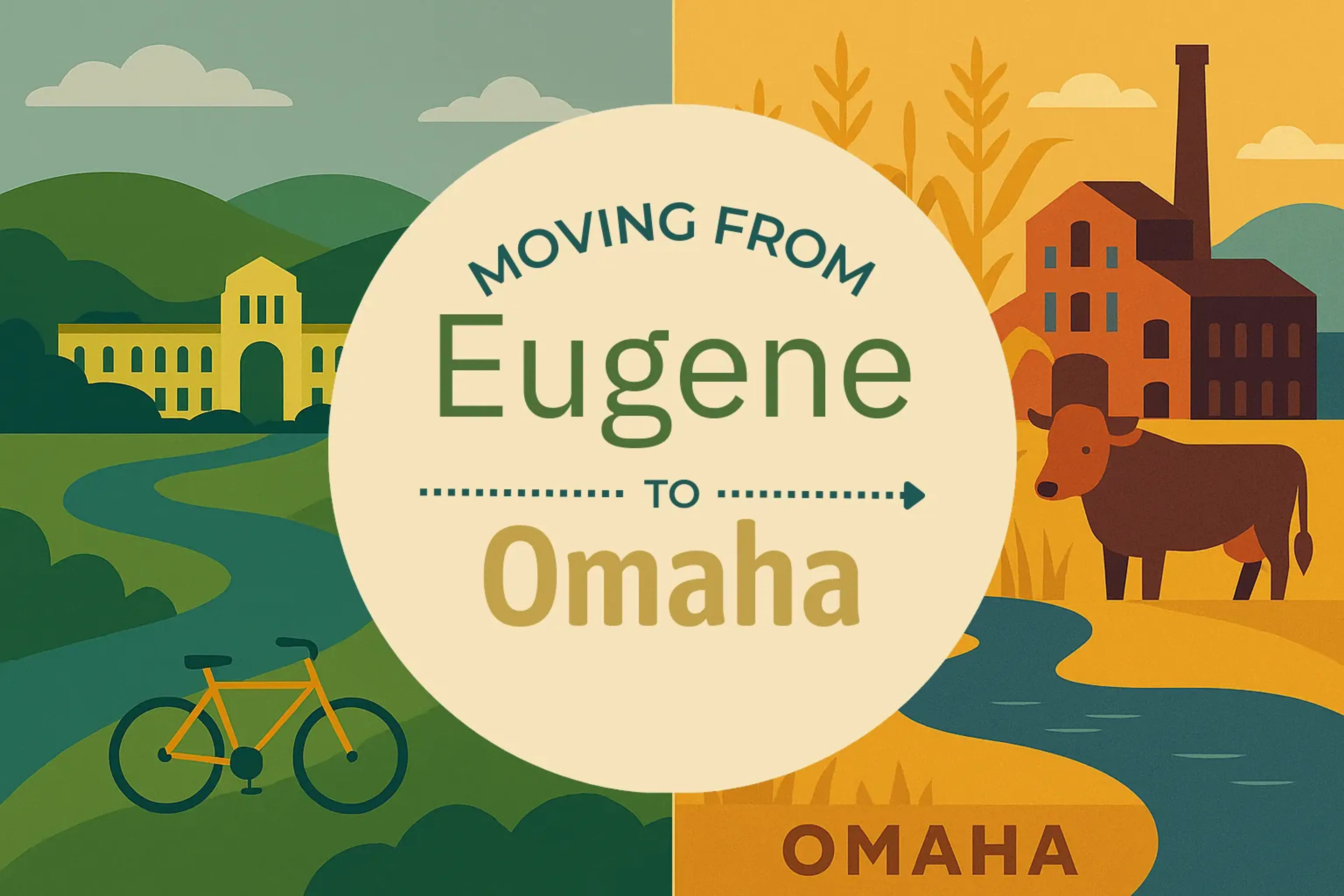 Side-by-side comparison of Eugene to Omaha moving companies