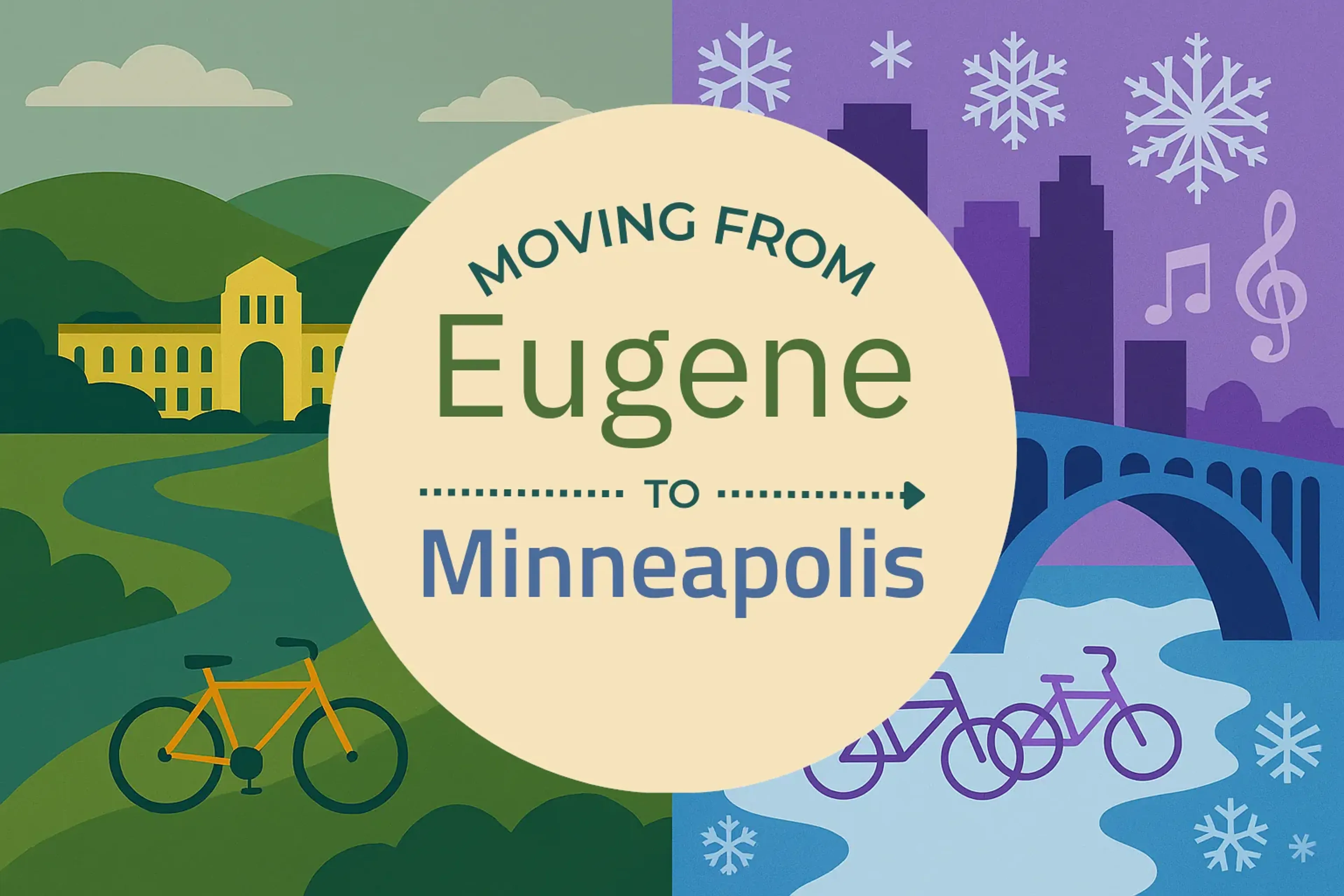 Side-by-side comparison of Eugene to Minneapolis moving companies