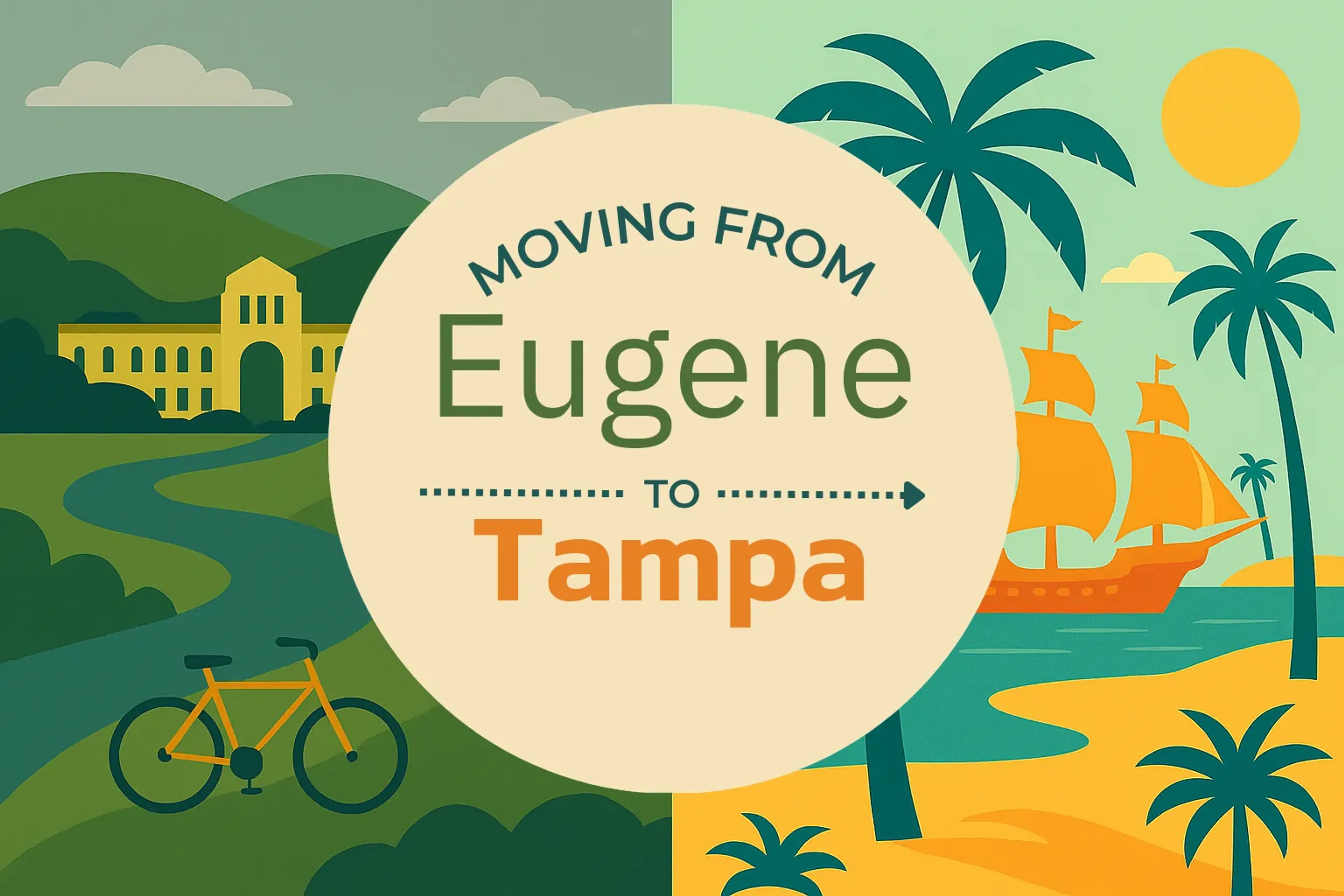 Side-by-side comparison of Eugene to Tampa moving companies