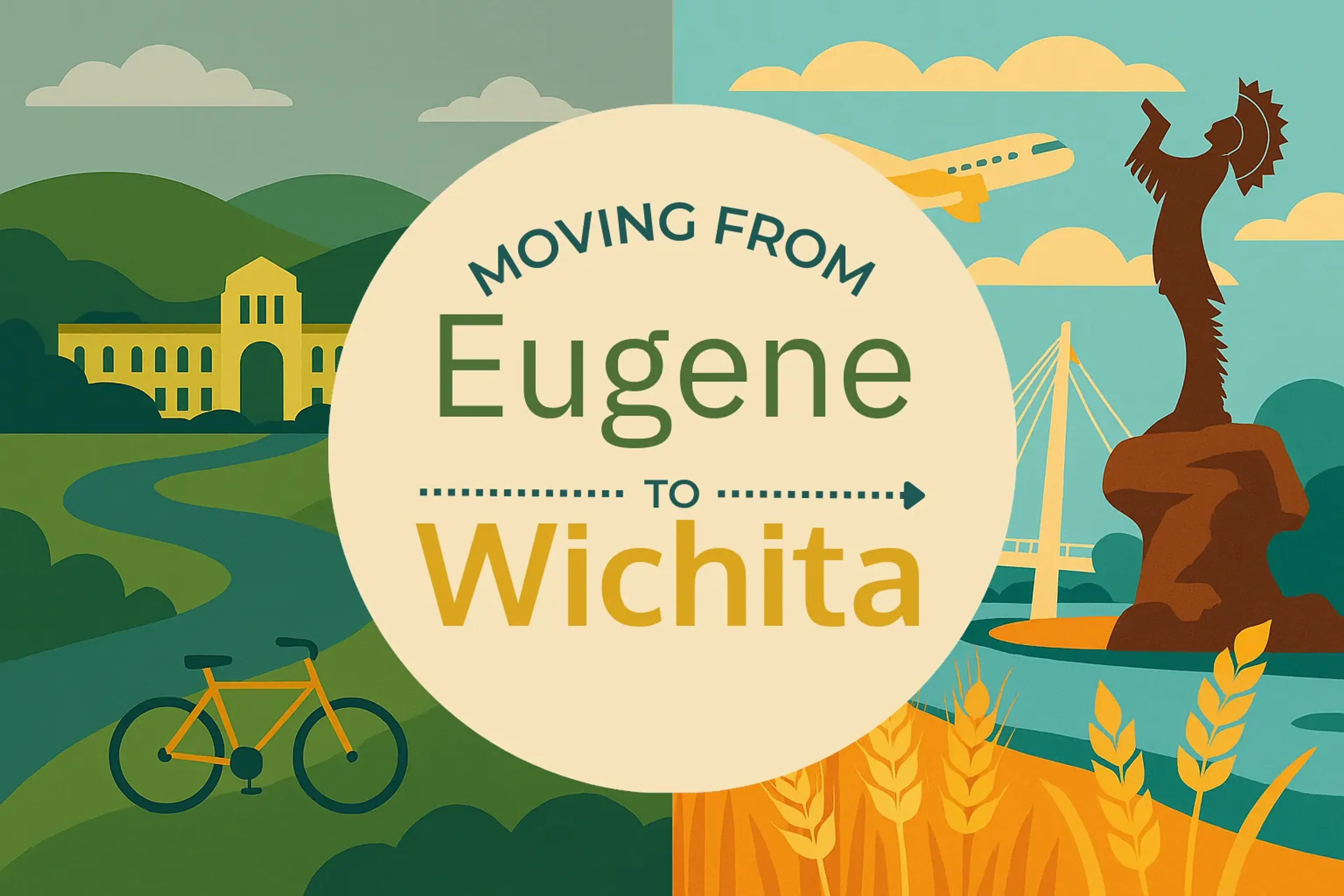 Side-by-side comparison of Eugene to Wichita moving companies
