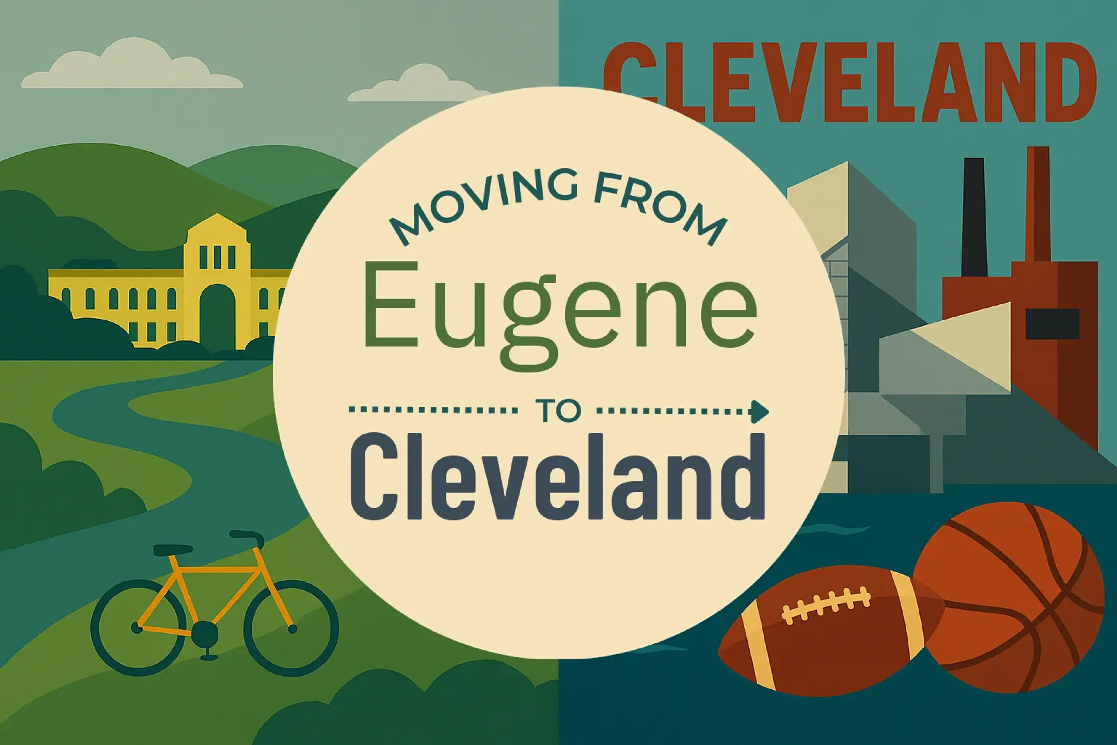 Side-by-side comparison of Eugene to Cleveland moving companies
