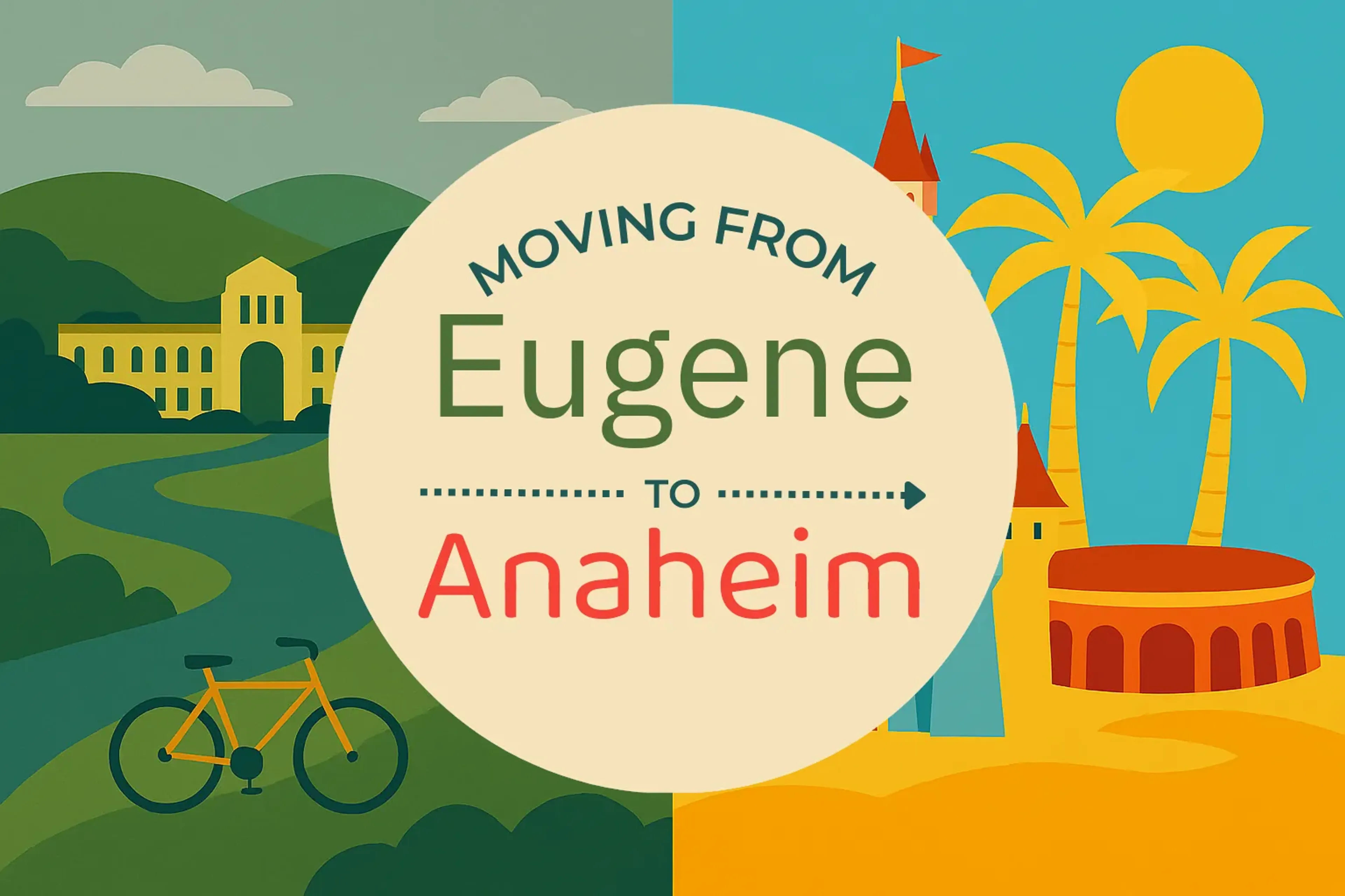 Side-by-side comparison of Eugene to Anaheim moving companies