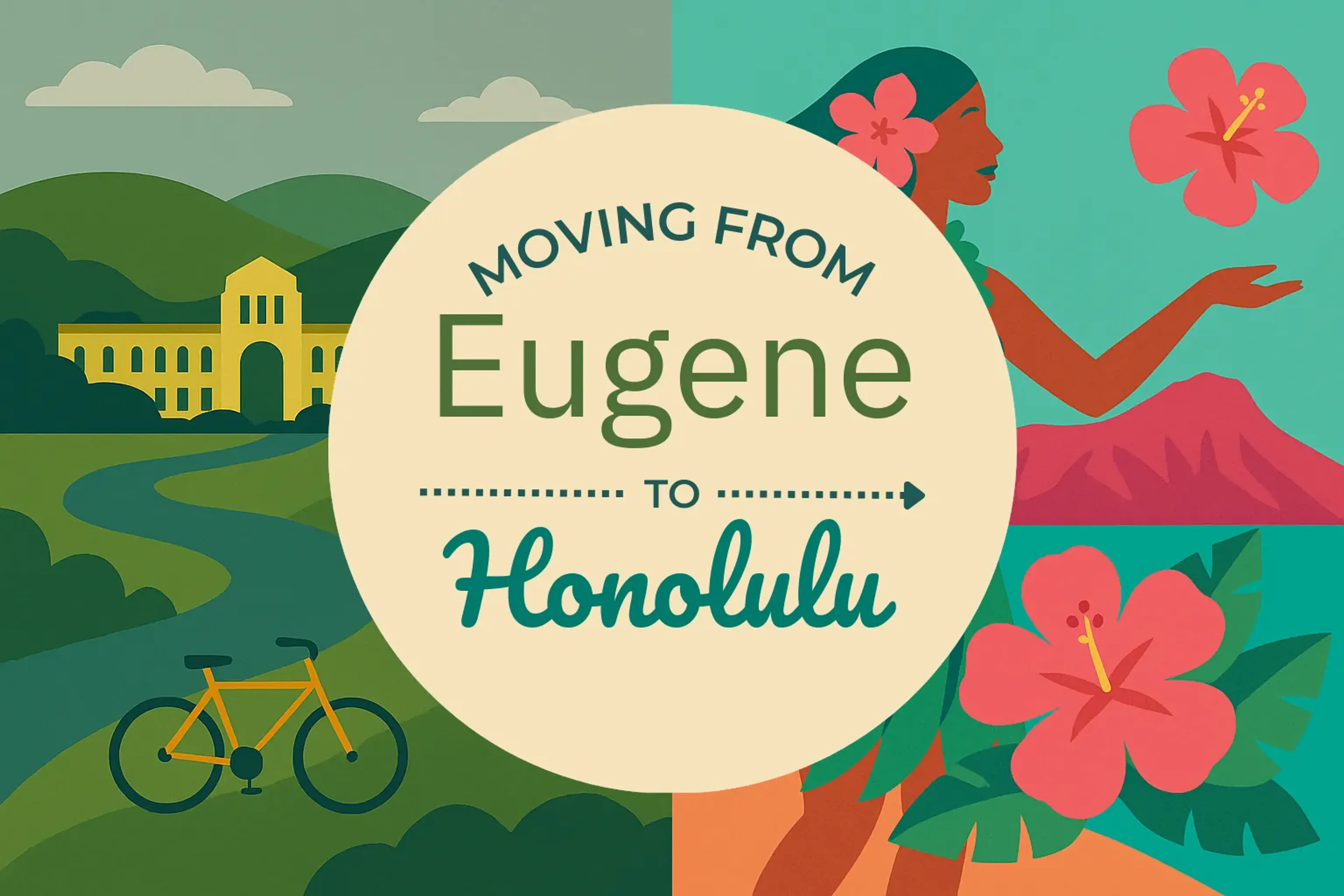 Side-by-side comparison of Eugene to Honolulu moving companies