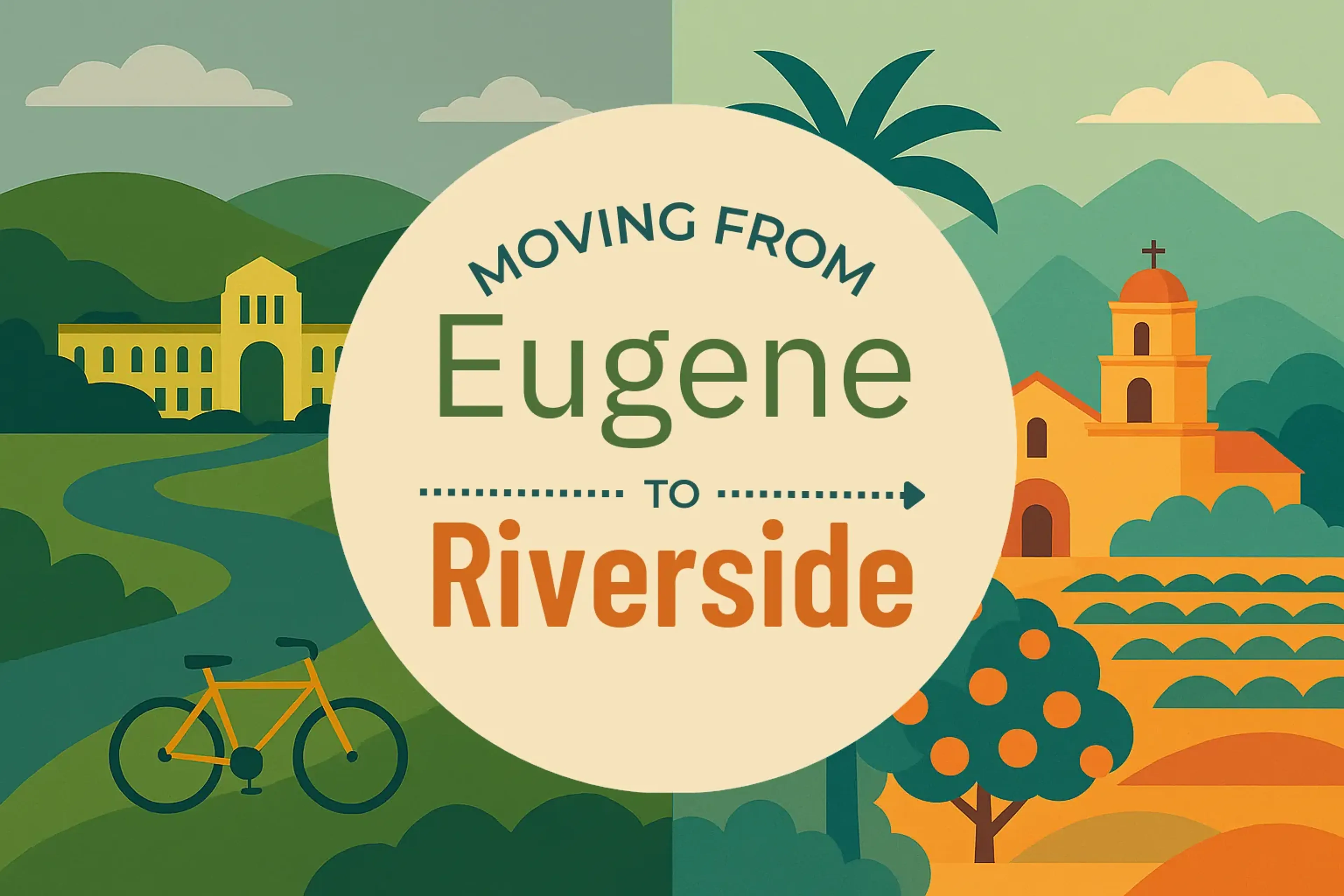 Side-by-side comparison of Eugene to Riverside moving companies