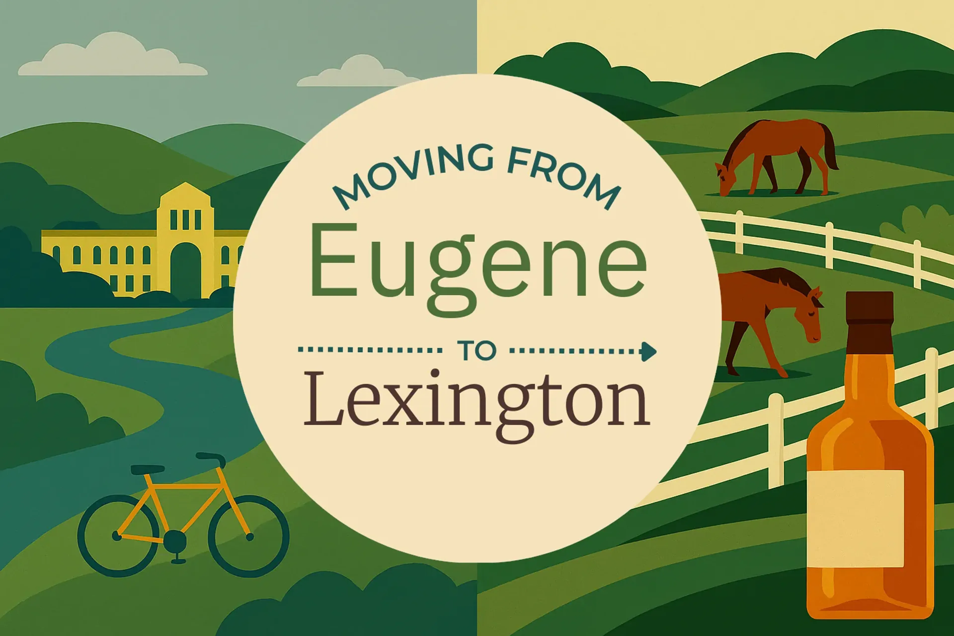 Side-by-side comparison of Eugene to Lexington moving companies