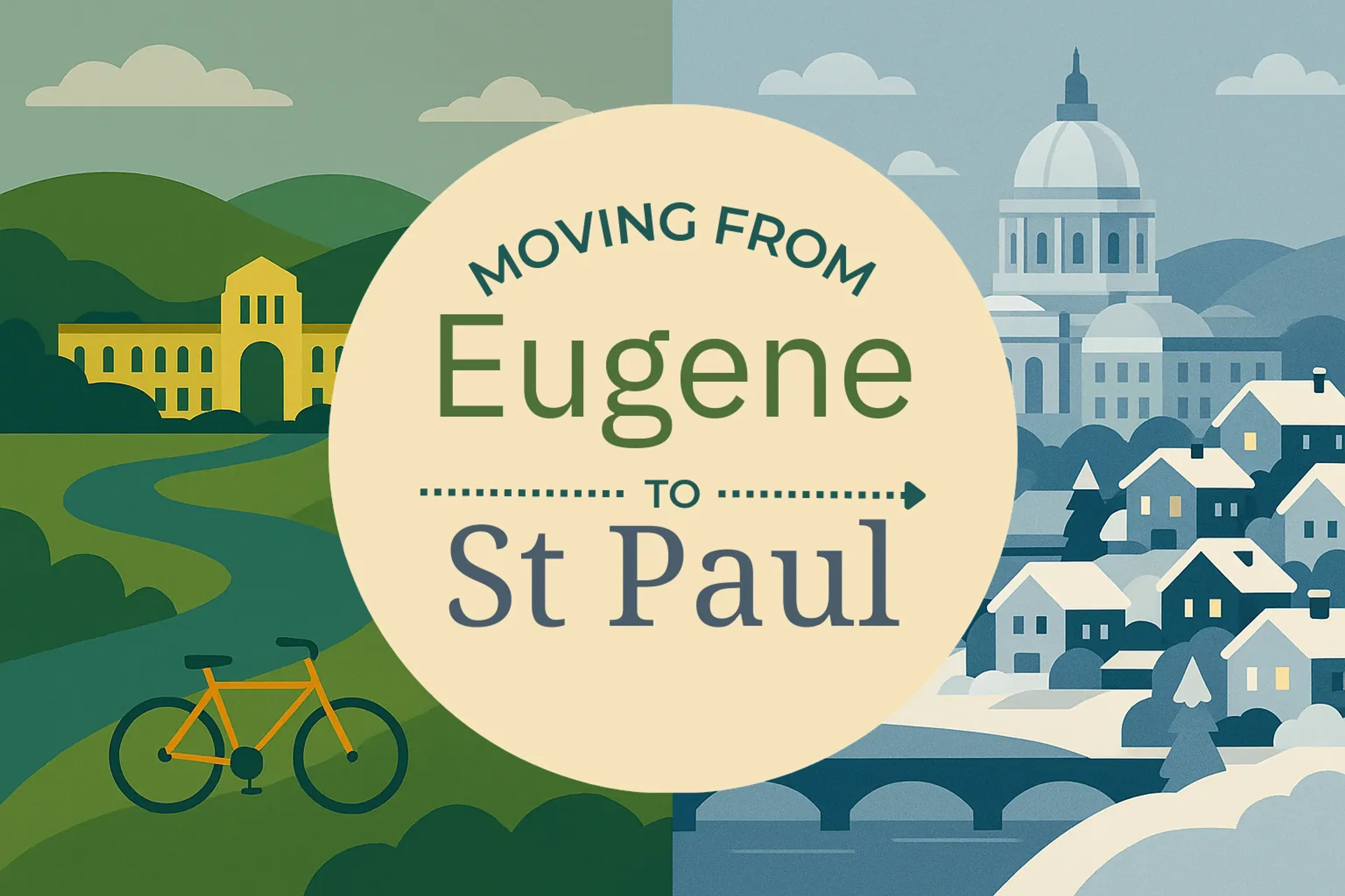 Side-by-side comparison of Eugene to St. Paul moving companies