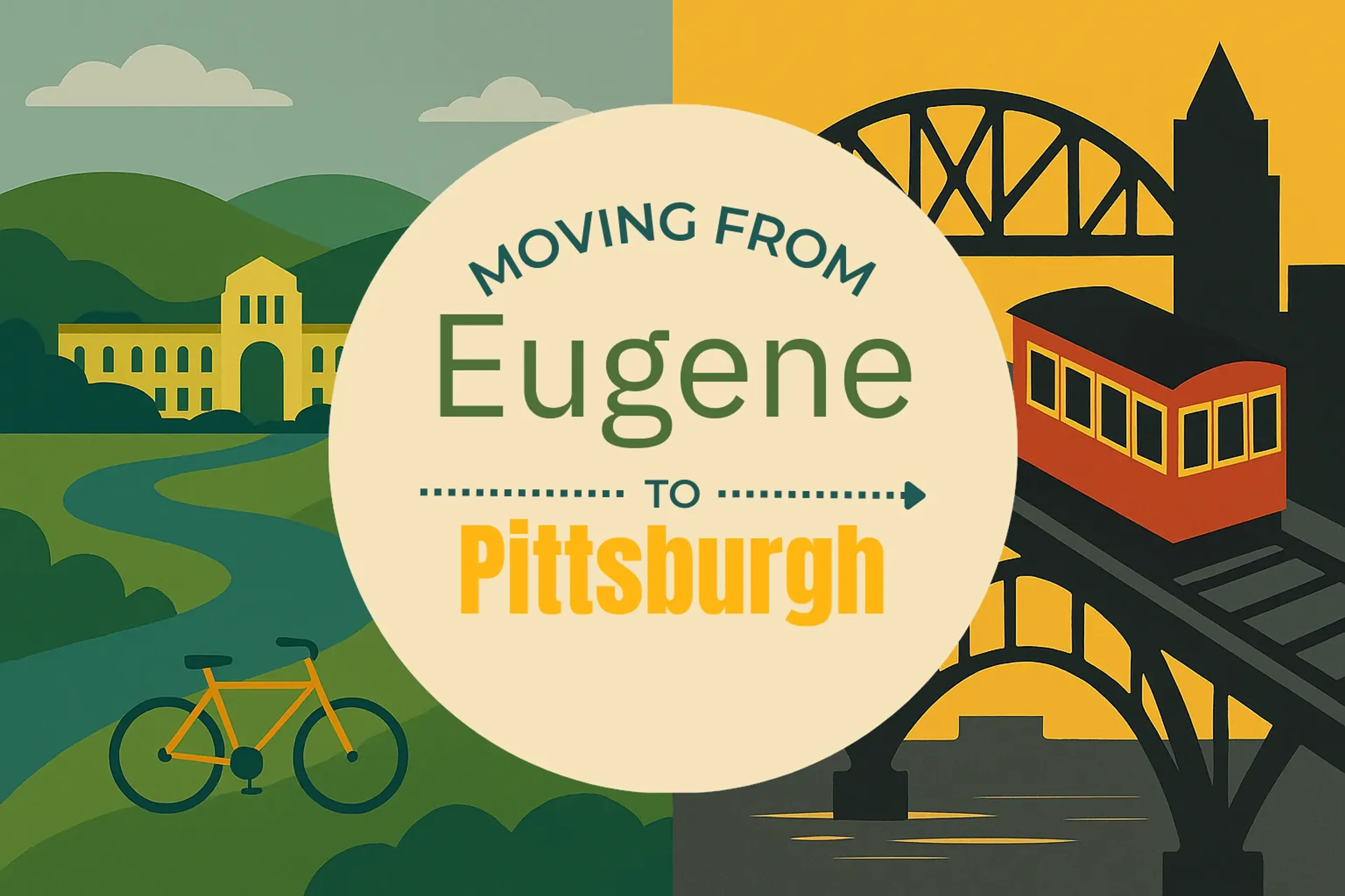 Side-by-side comparison of Eugene to Pittsburgh moving companies