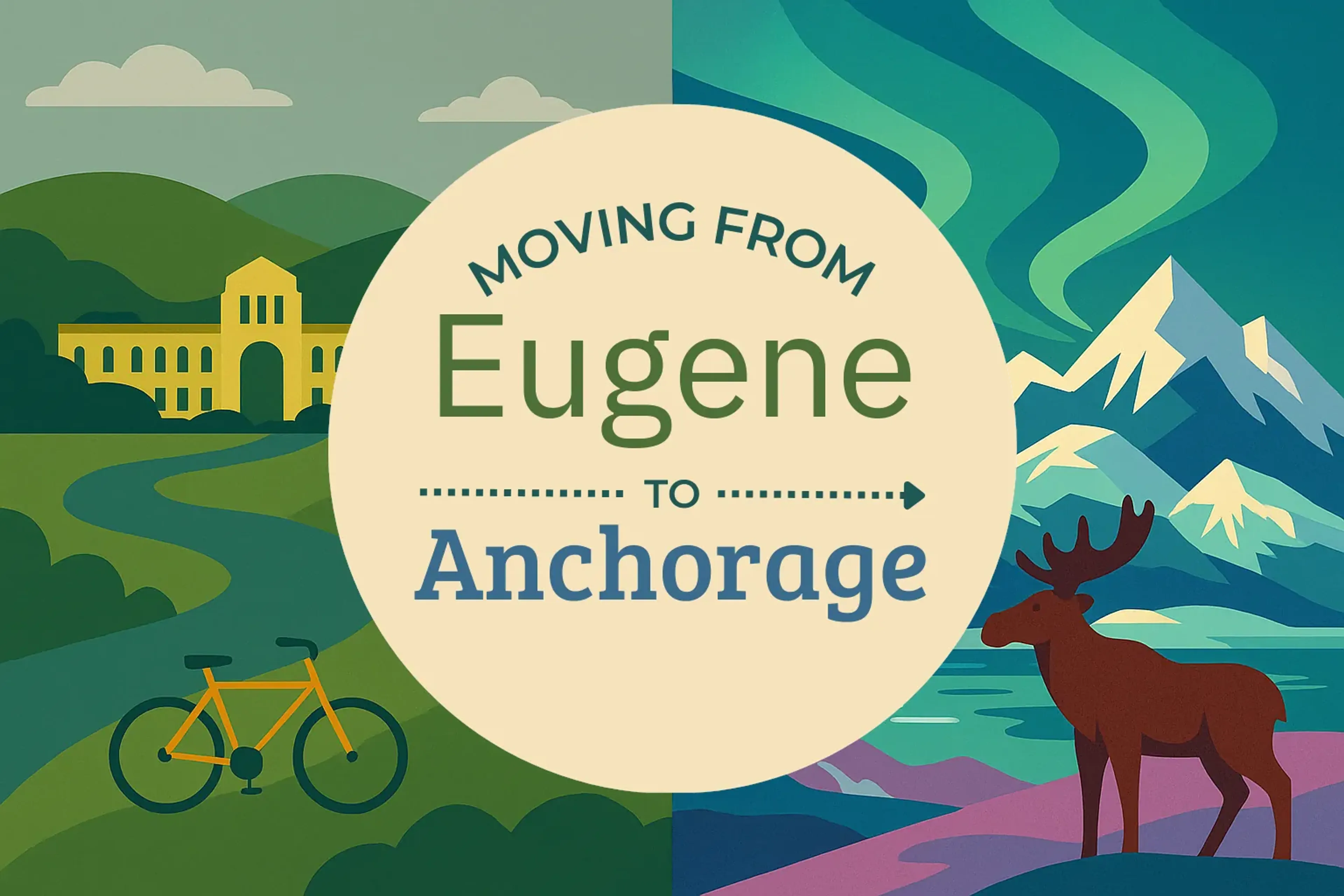 Side-by-side comparison of Eugene to Anchorage moving companies