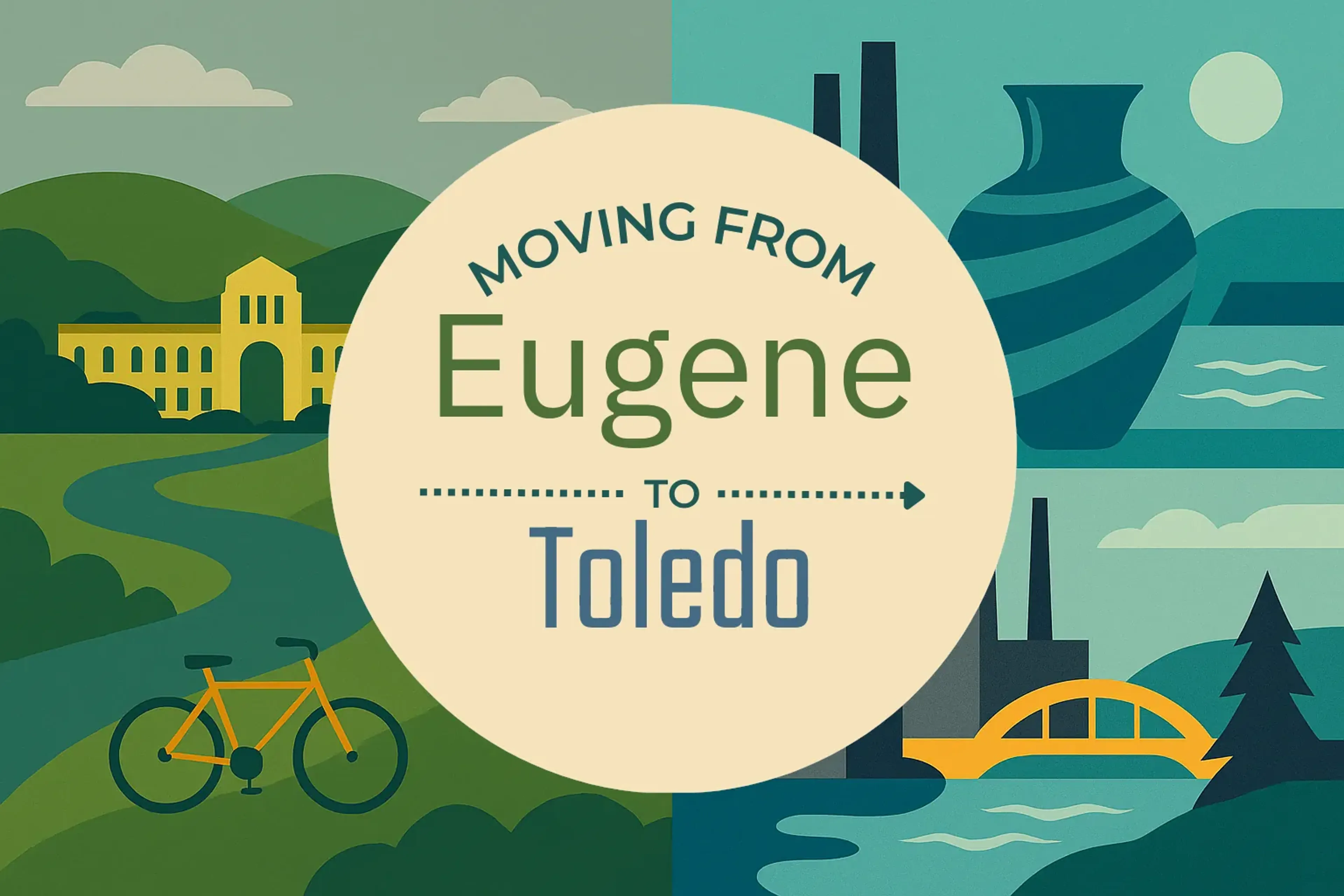 Side-by-side comparison of Eugene to Toledo moving companies