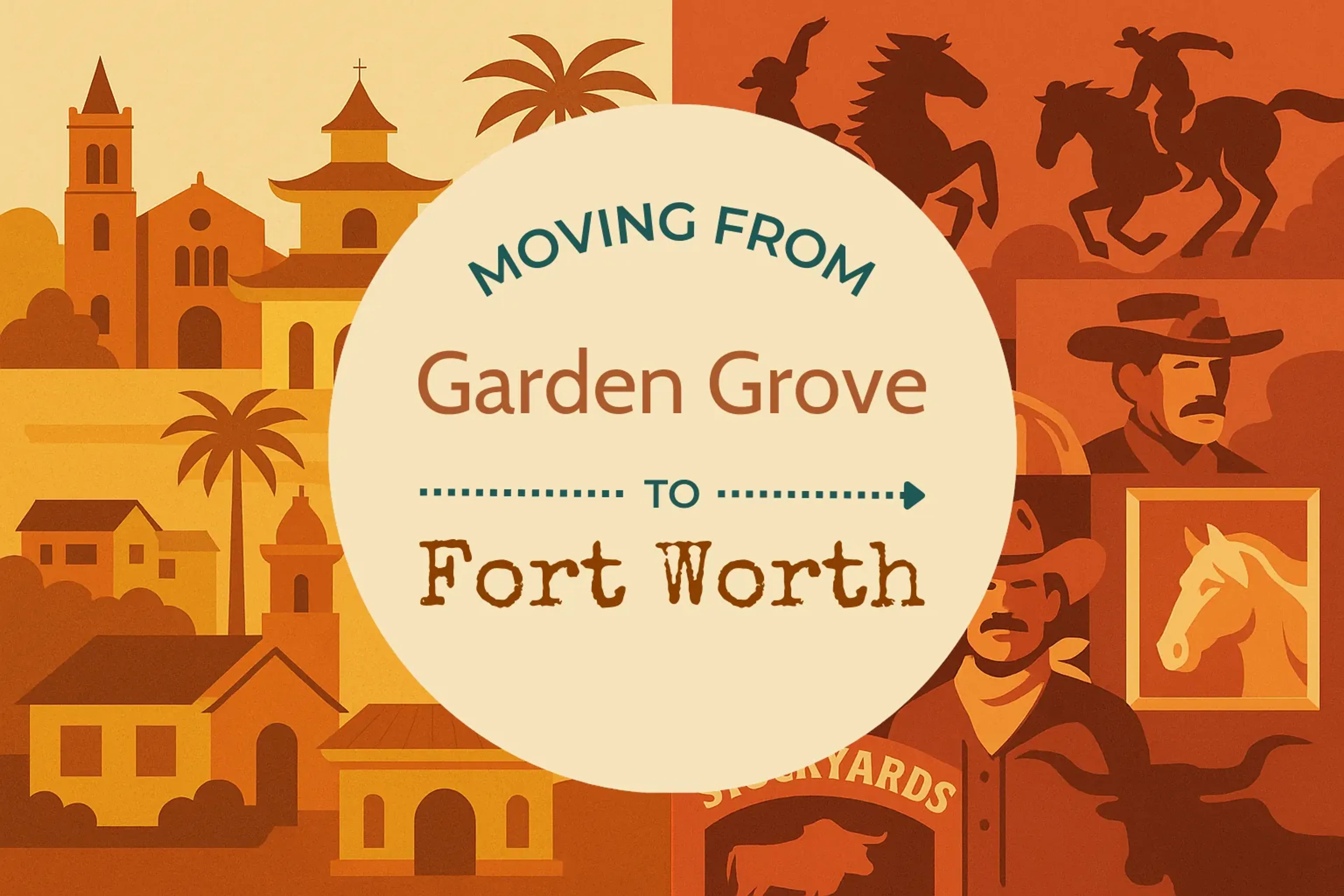 Side-by-side comparison of Garden Grove to Fort Worth moving companies