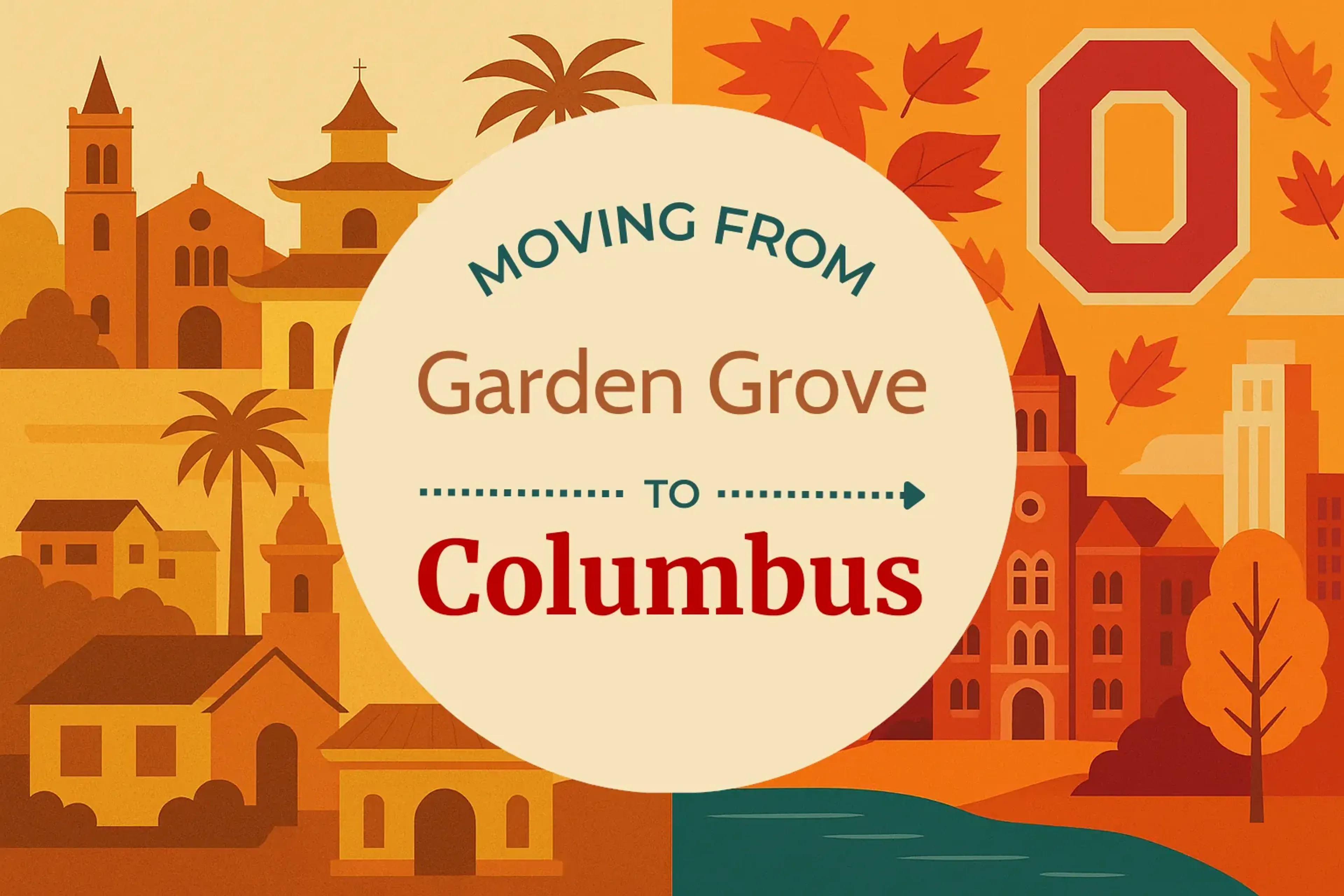 Side-by-side comparison of Garden Grove to Columbus moving companies