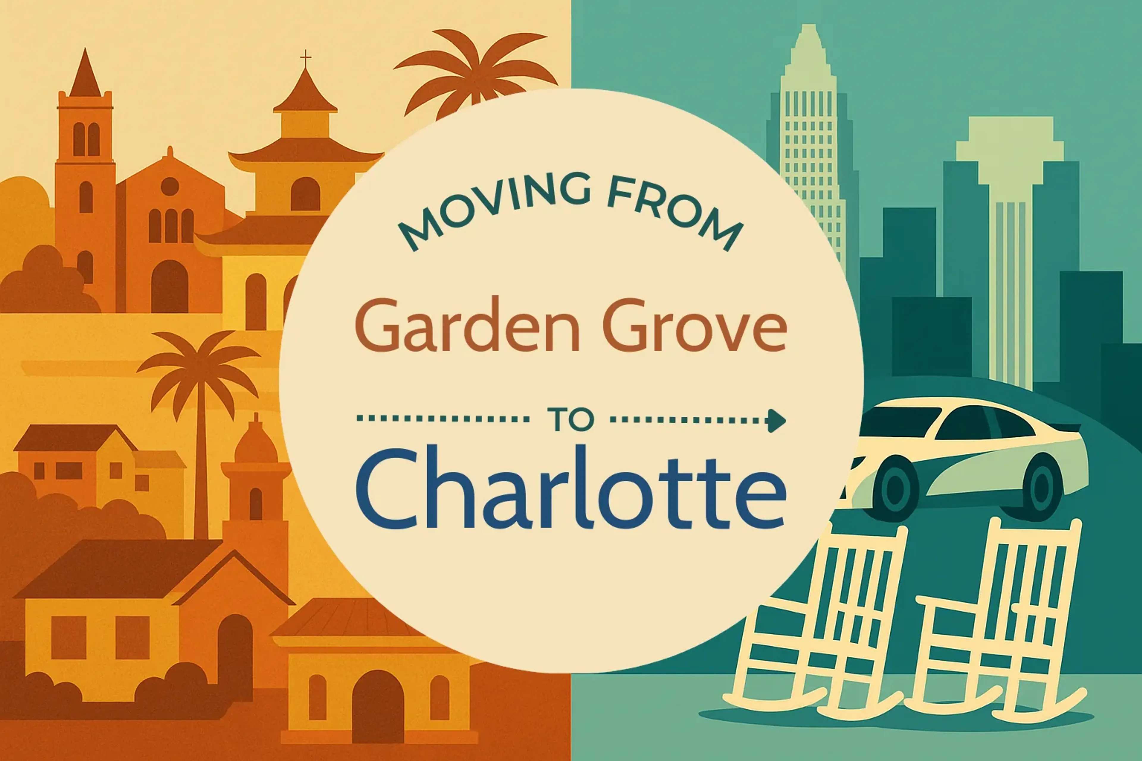 Side-by-side comparison of Garden Grove to Charlotte moving companies