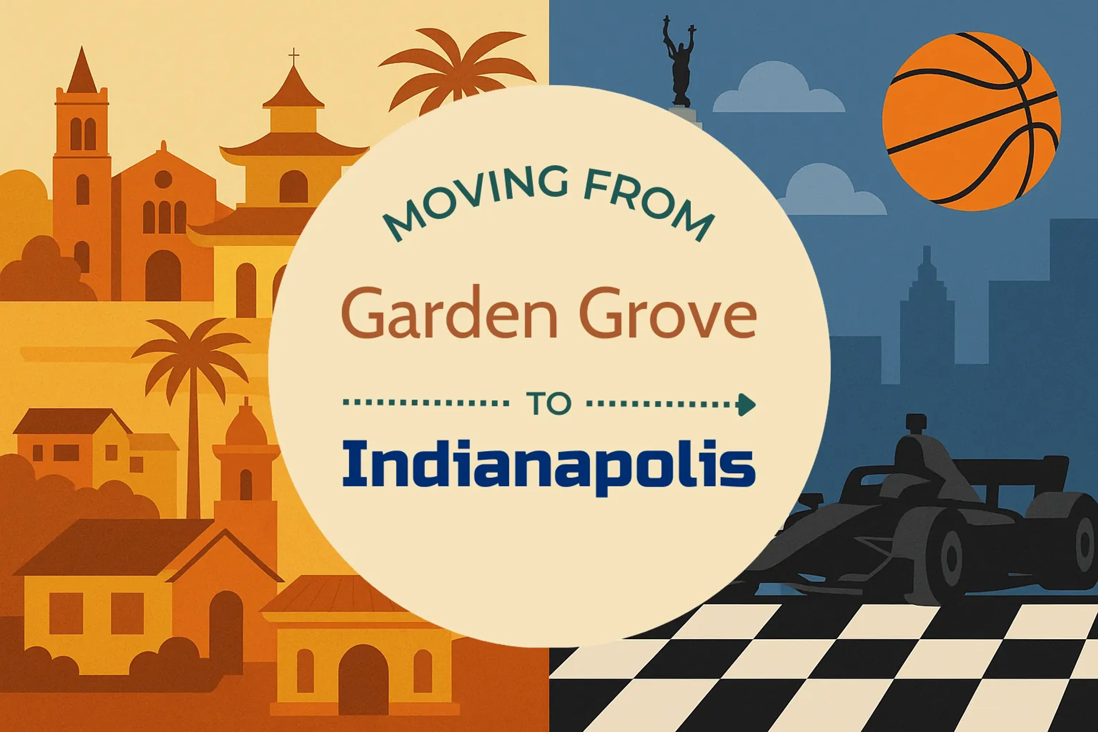 Side-by-side comparison of Garden Grove to Indianapolis moving companies