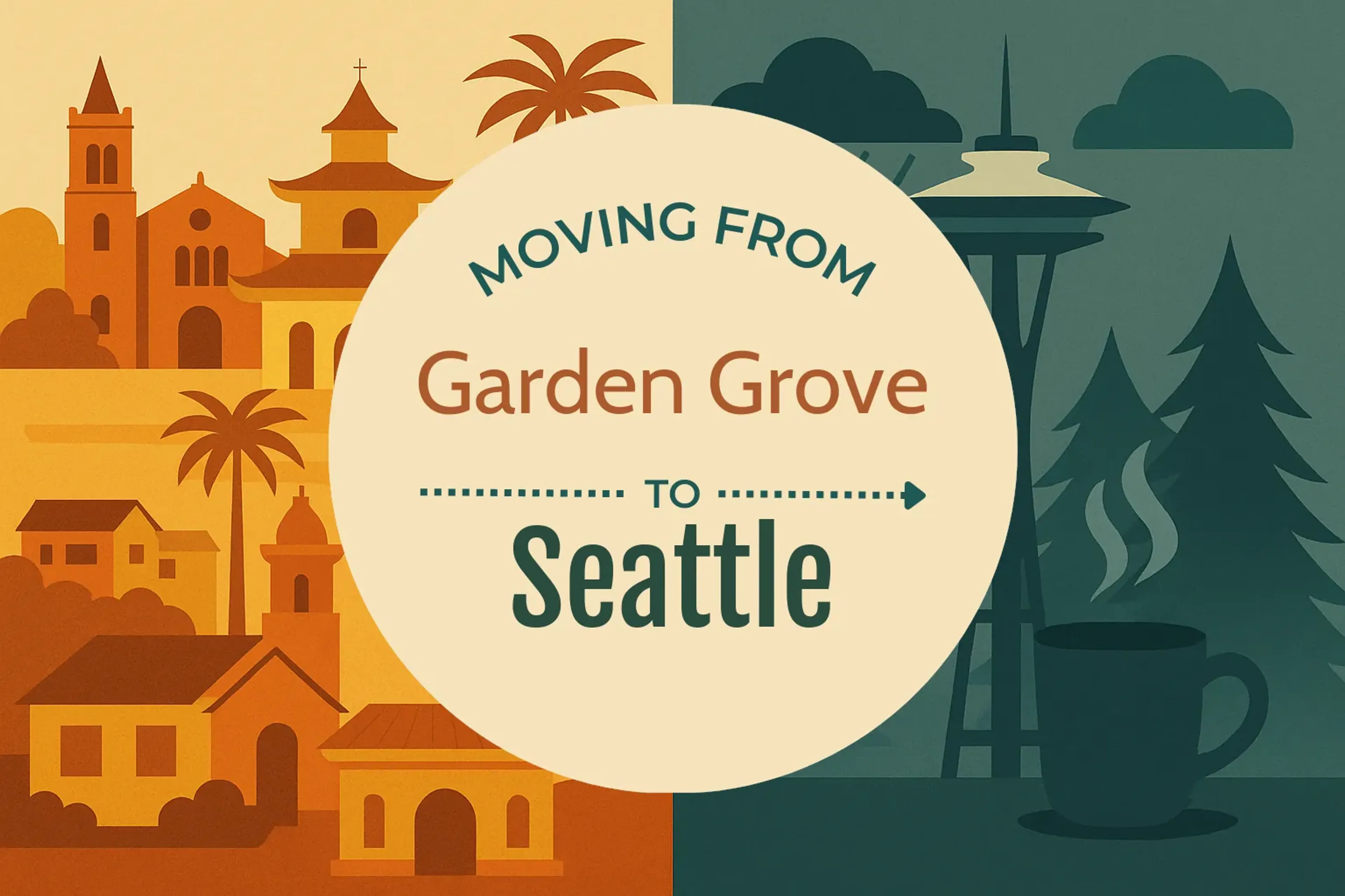 Side-by-side comparison of Garden Grove to Seattle moving companies
