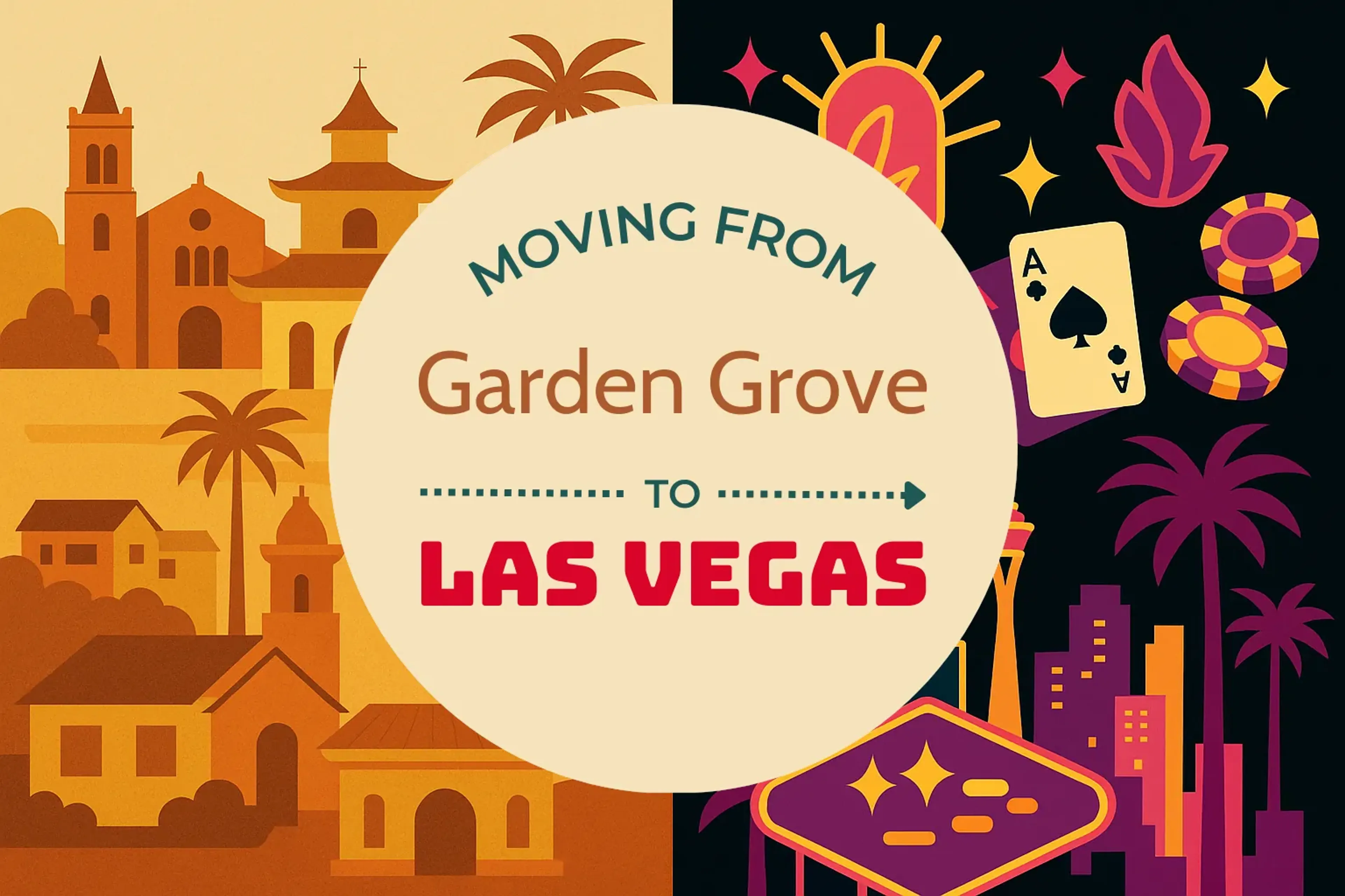 Side-by-side comparison of Garden Grove to Las Vegas moving companies