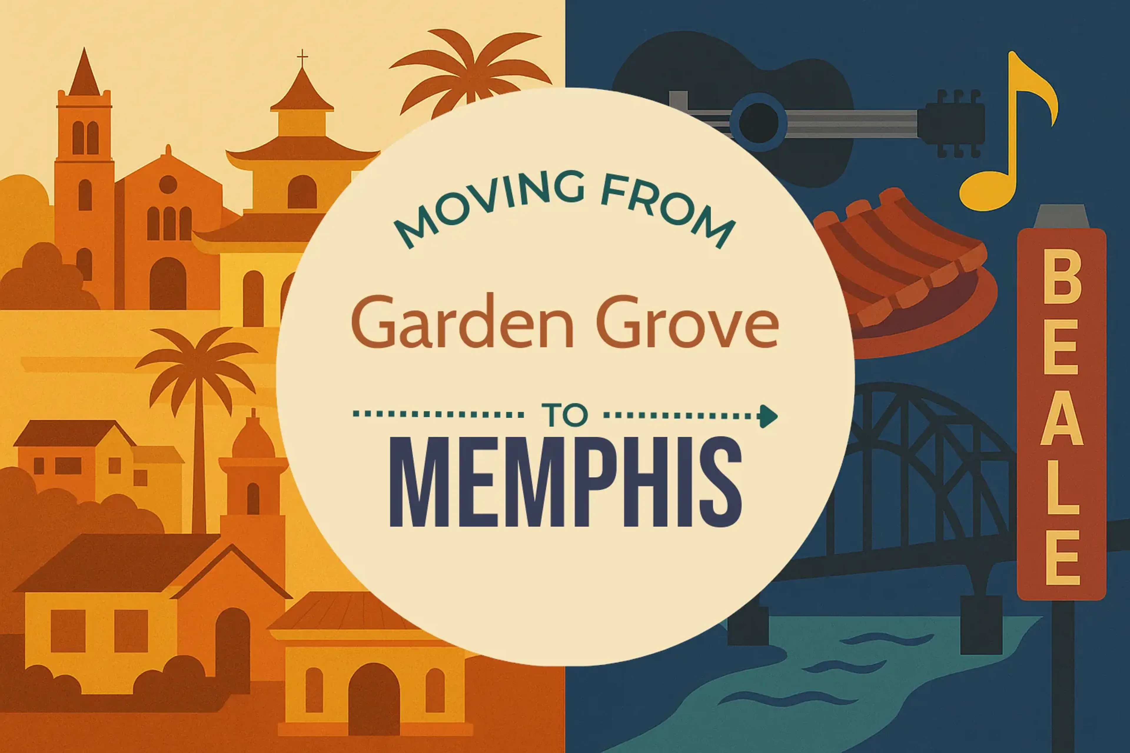 Side-by-side comparison of Garden Grove to Memphis moving companies