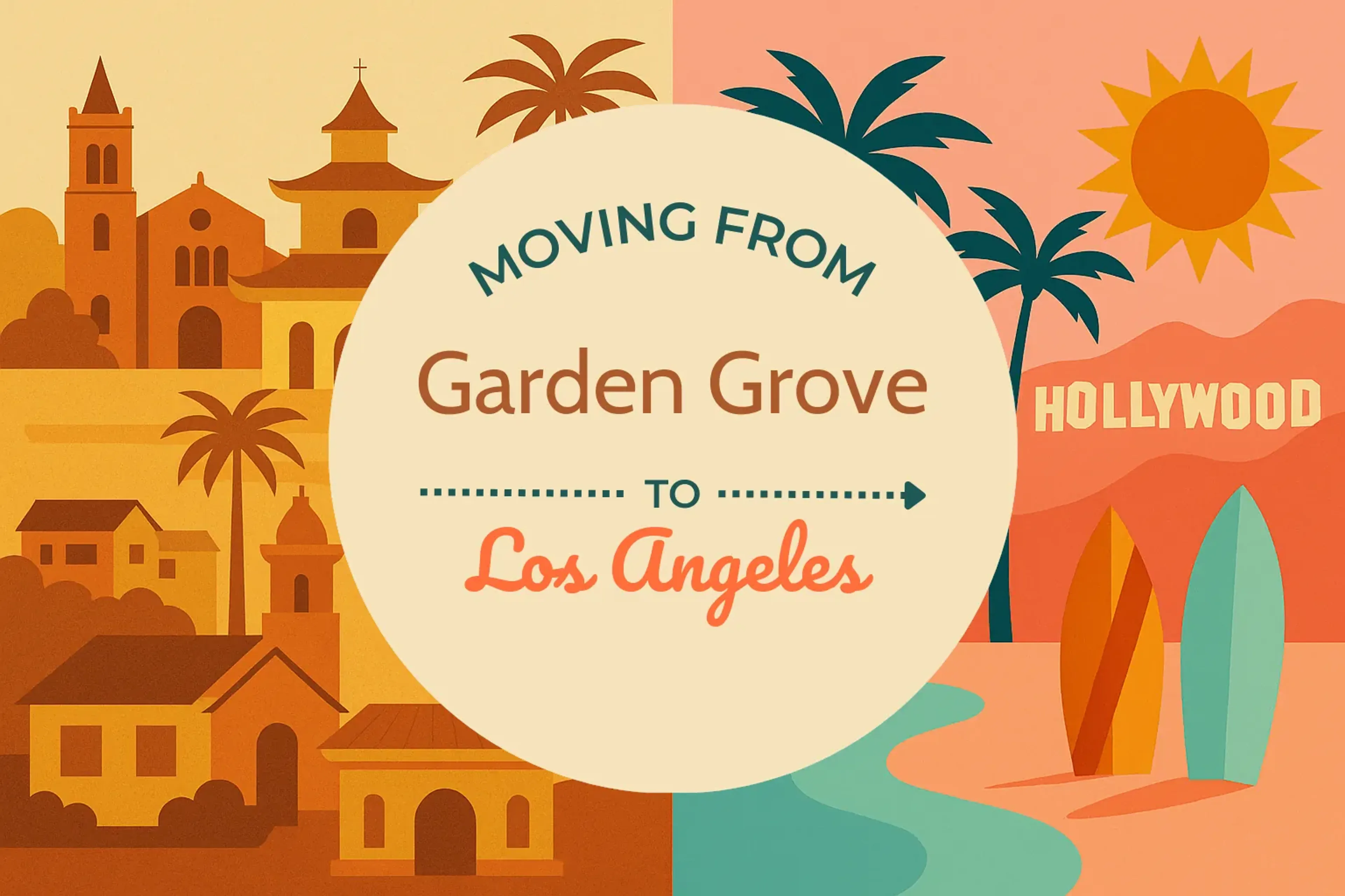 Side-by-side comparison of Garden Grove to Los Angeles moving companies