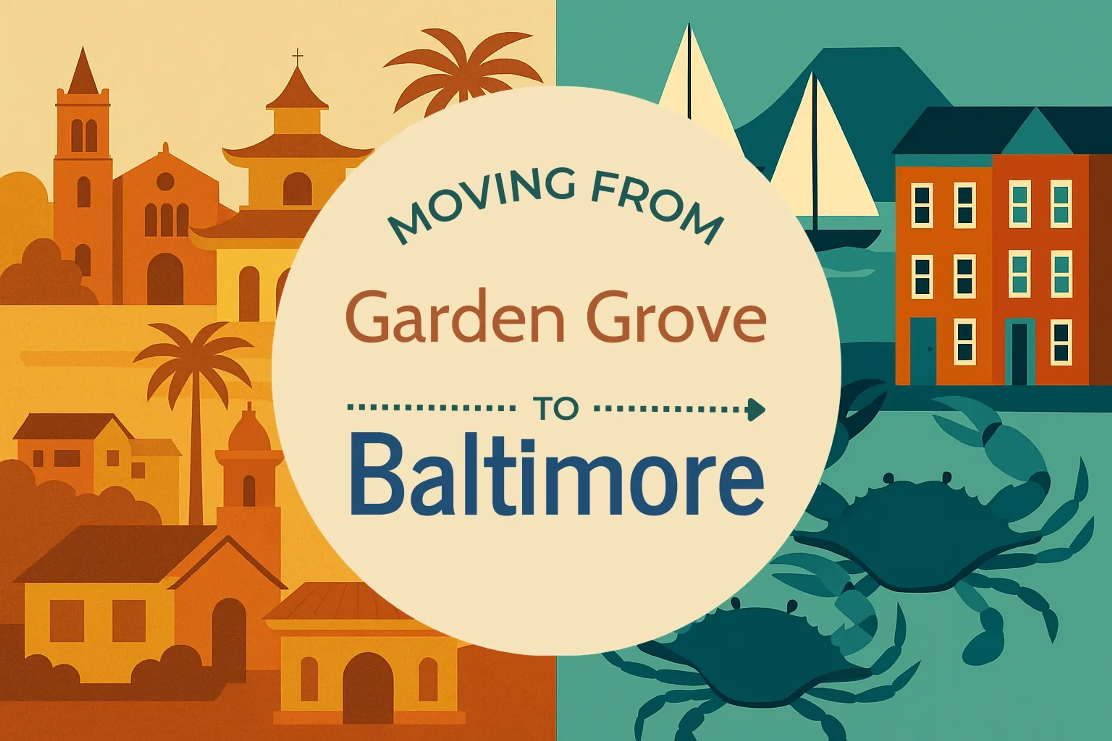 Side-by-side comparison of Garden Grove to Baltimore moving companies