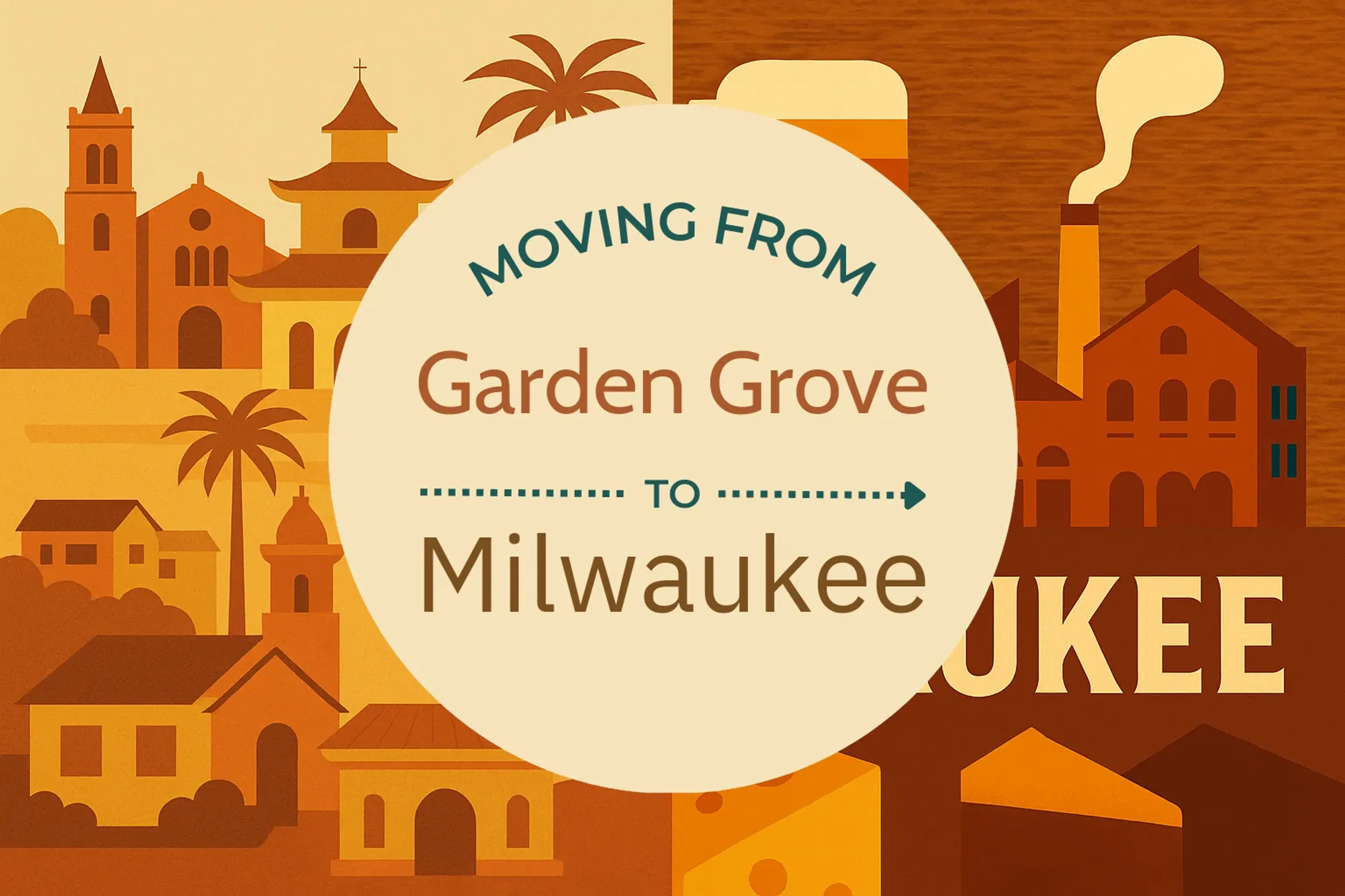 Side-by-side comparison of Garden Grove to Milwaukee moving companies