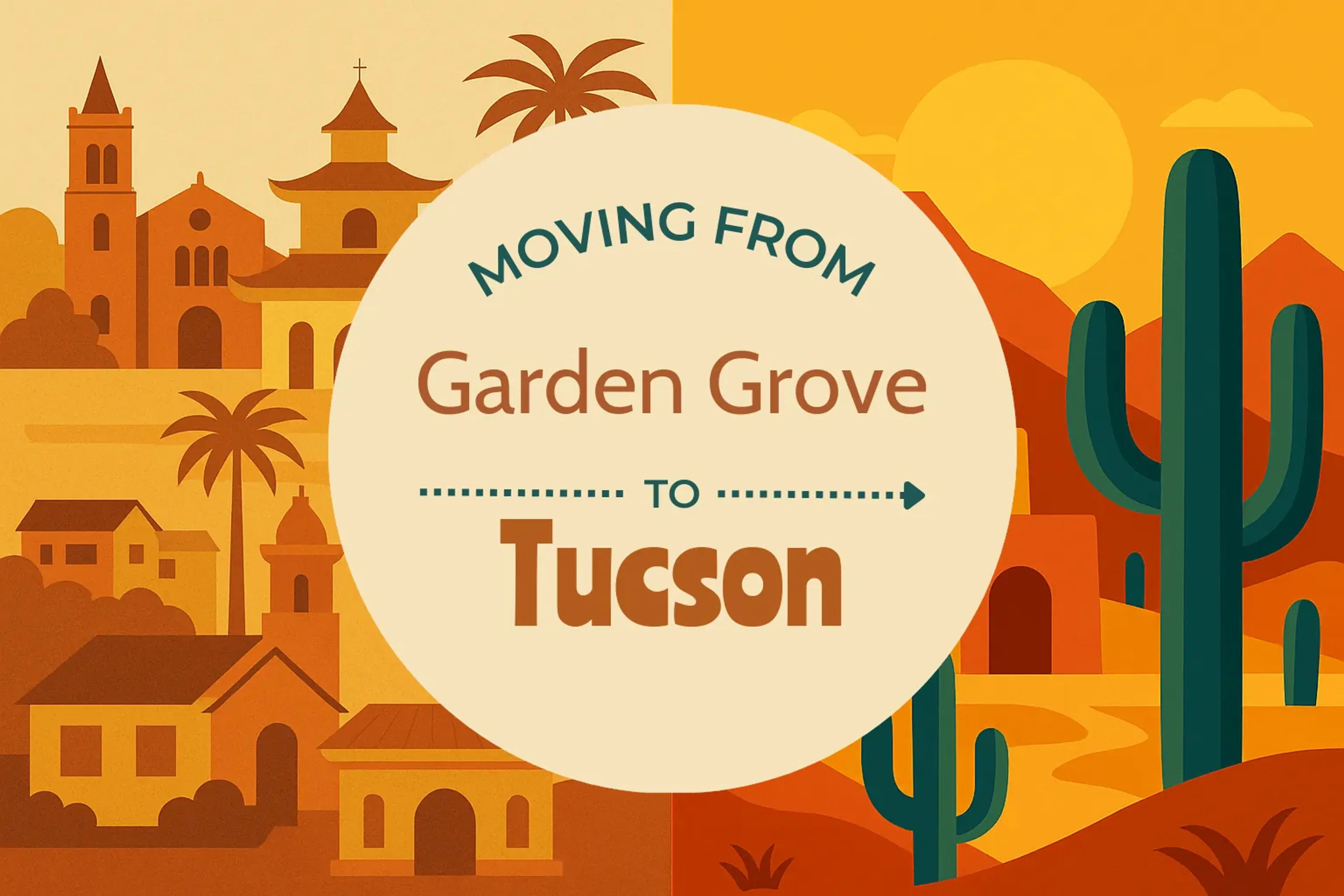 Side-by-side comparison of Garden Grove to Tucson moving companies