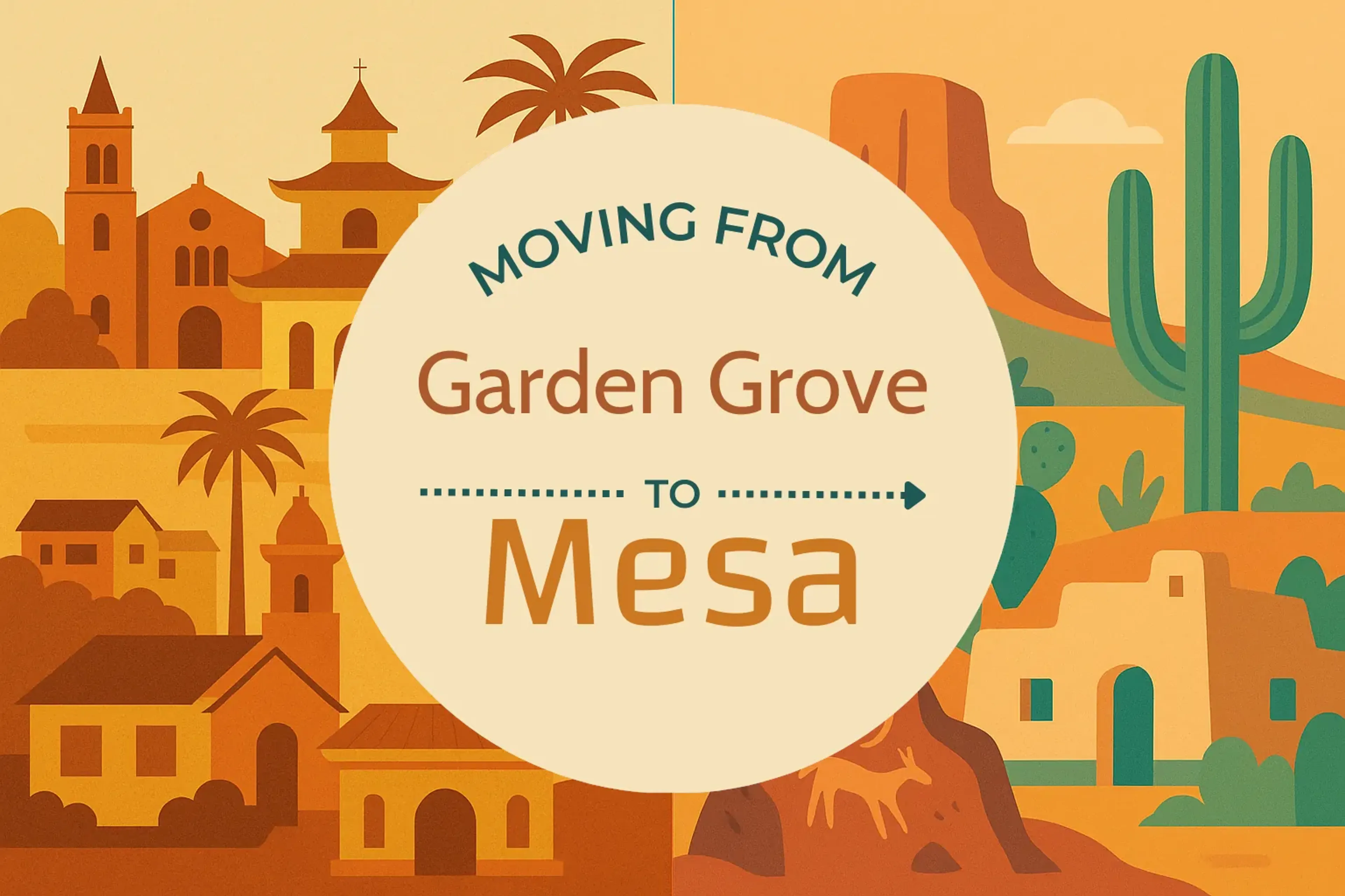 Side-by-side comparison of Garden Grove to Mesa moving companies