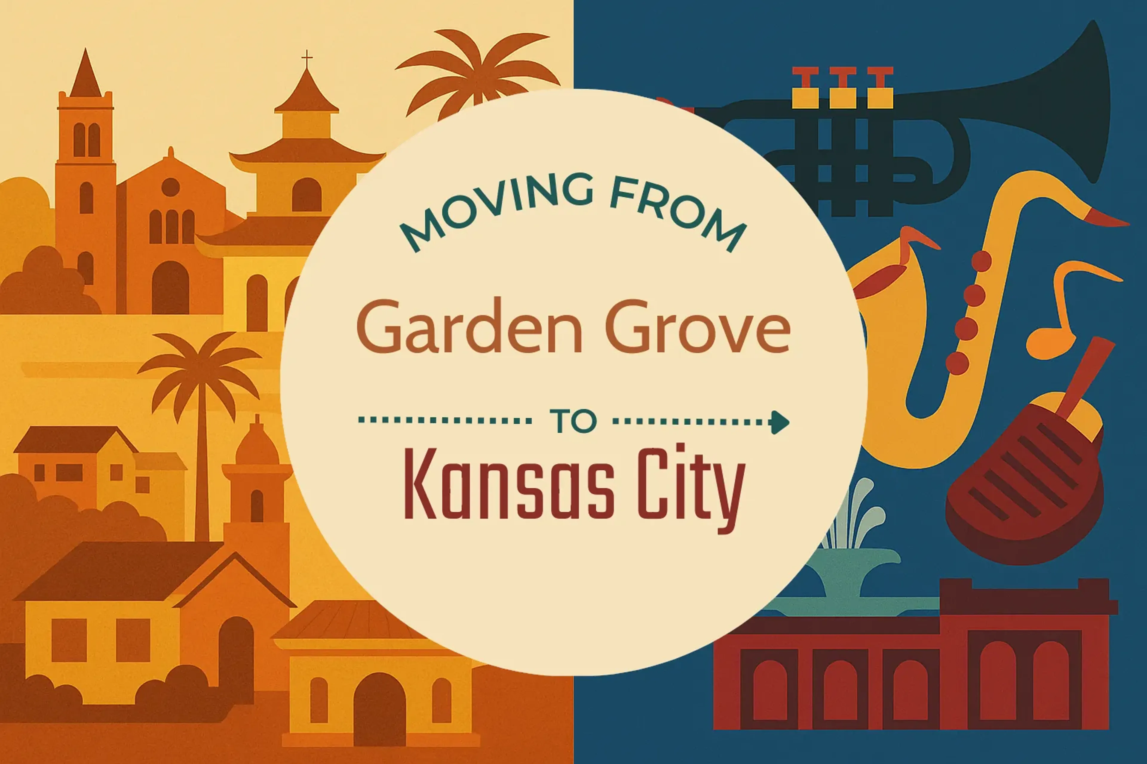 Side-by-side comparison of Garden Grove to Kansas City moving companies