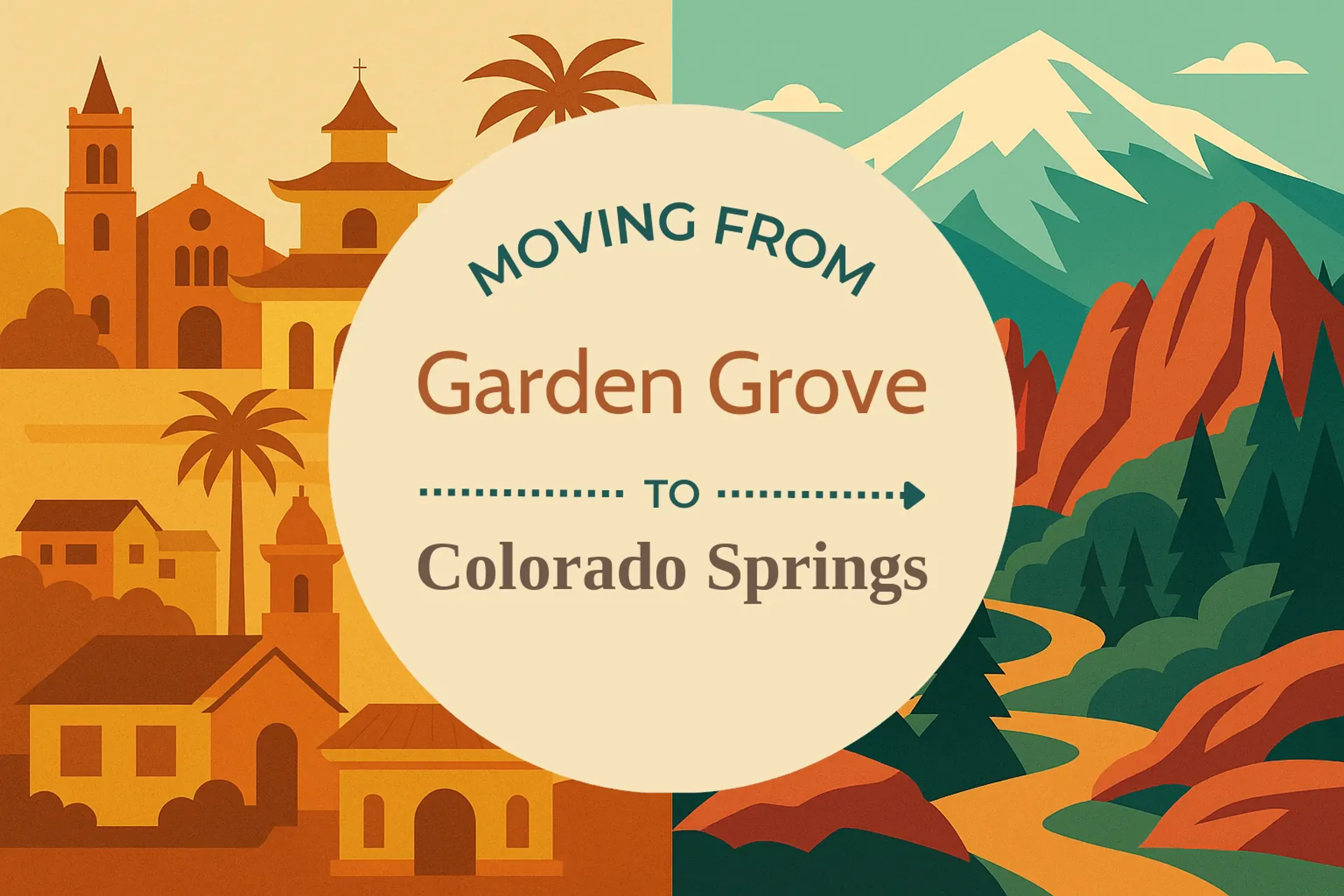 Side-by-side comparison of Garden Grove to Colorado Springs moving companies
