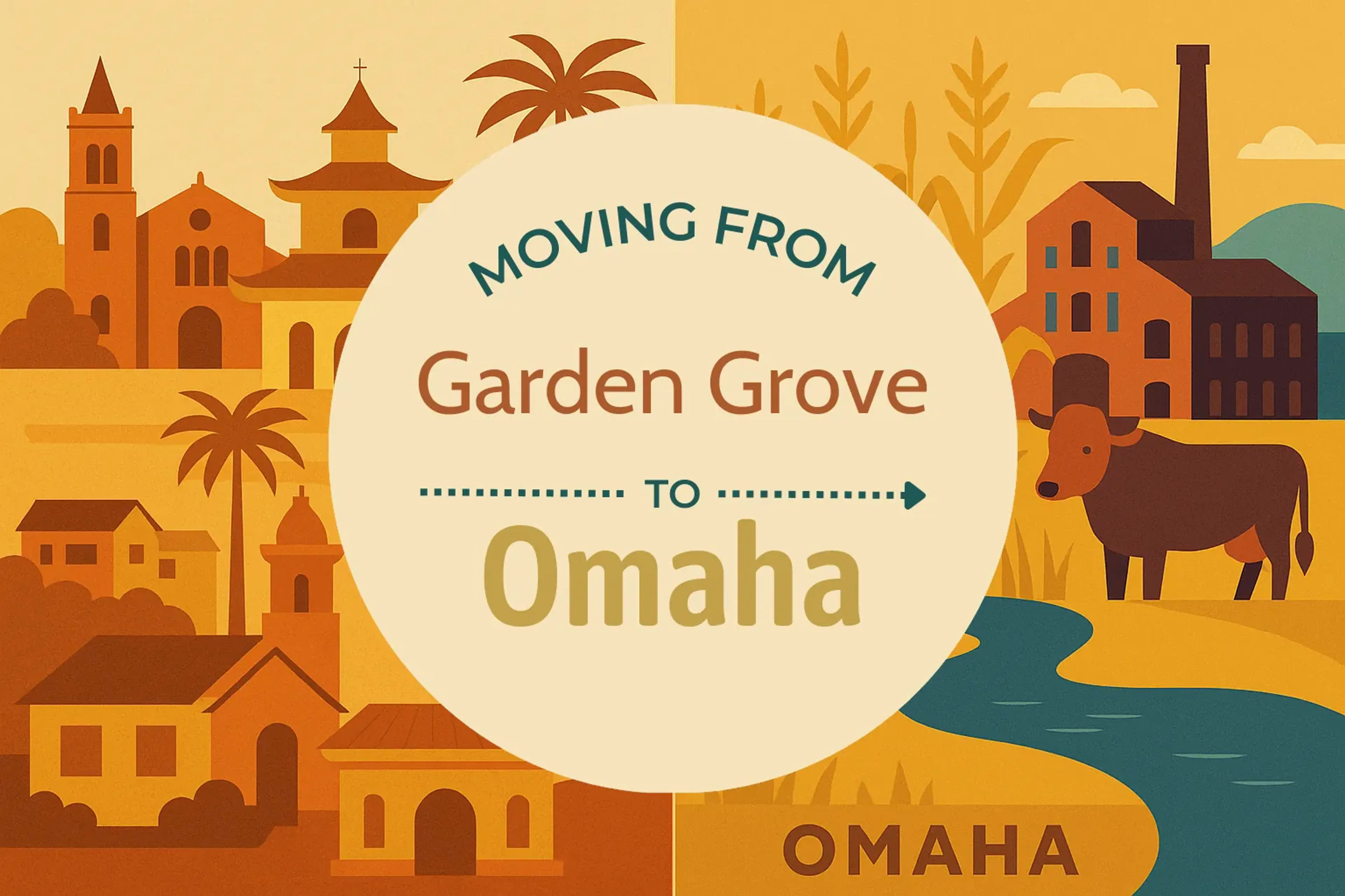 Side-by-side comparison of Garden Grove to Omaha moving companies