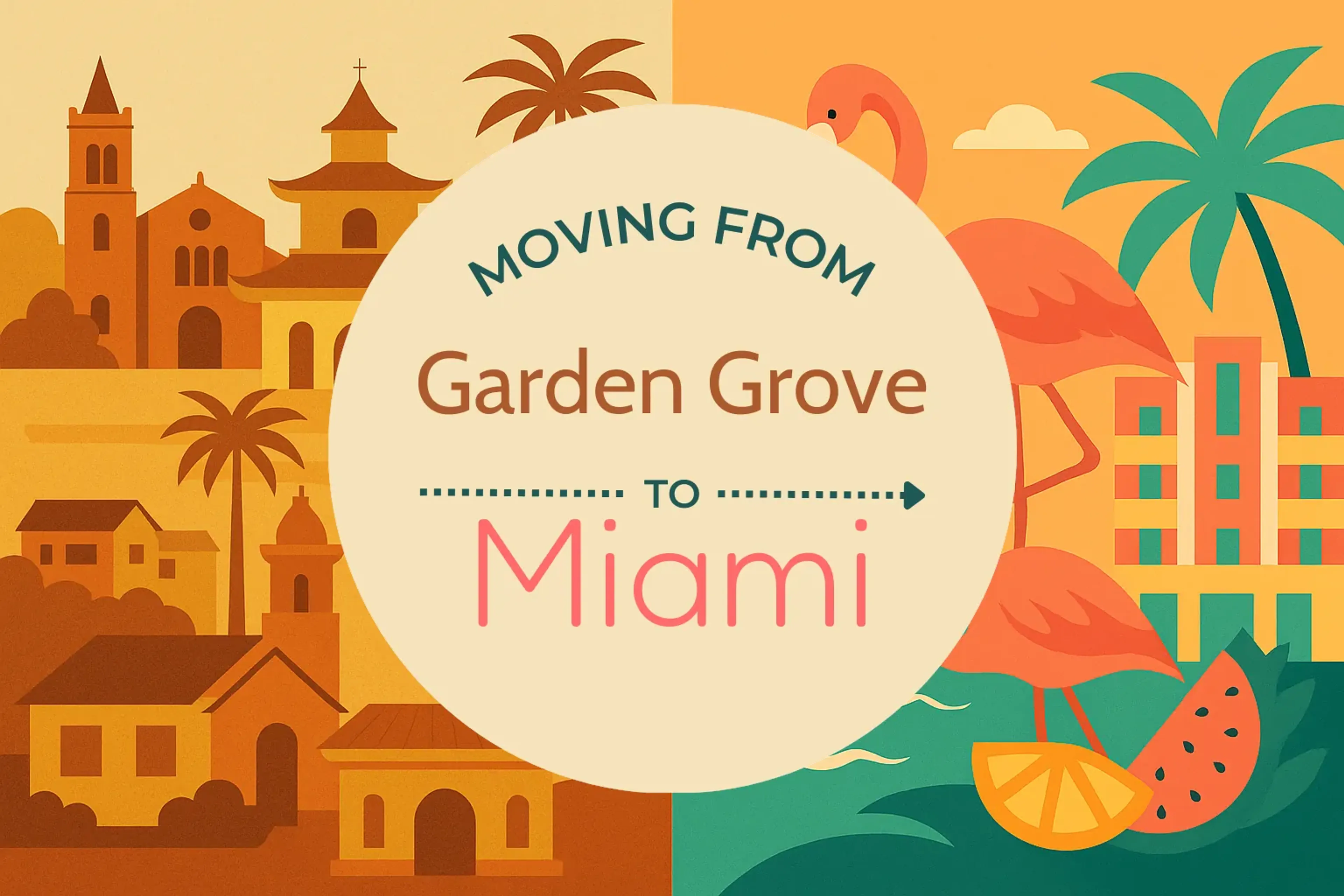 Side-by-side comparison of Garden Grove to Miami moving companies