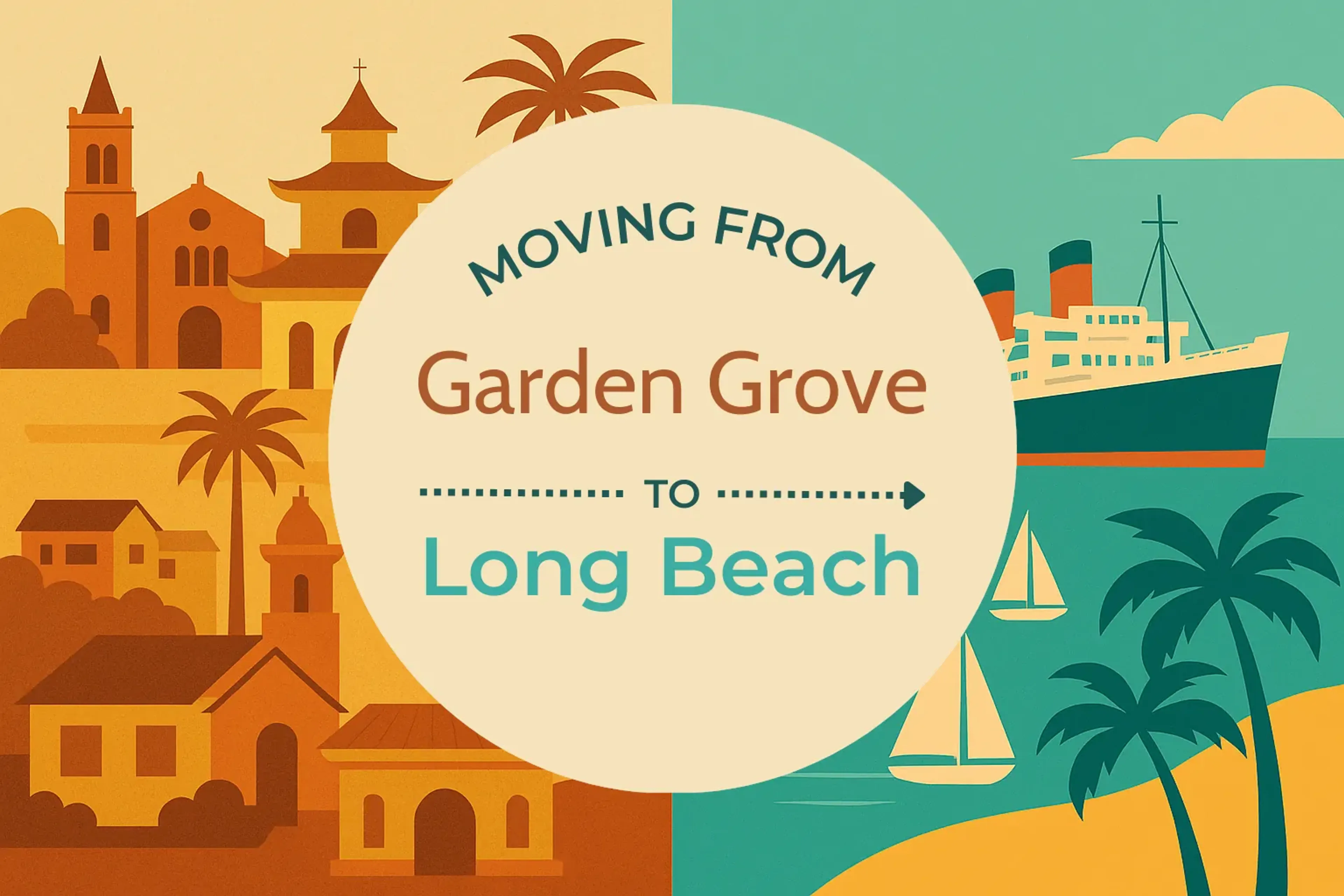 Side-by-side comparison of Garden Grove to Long Beach moving companies