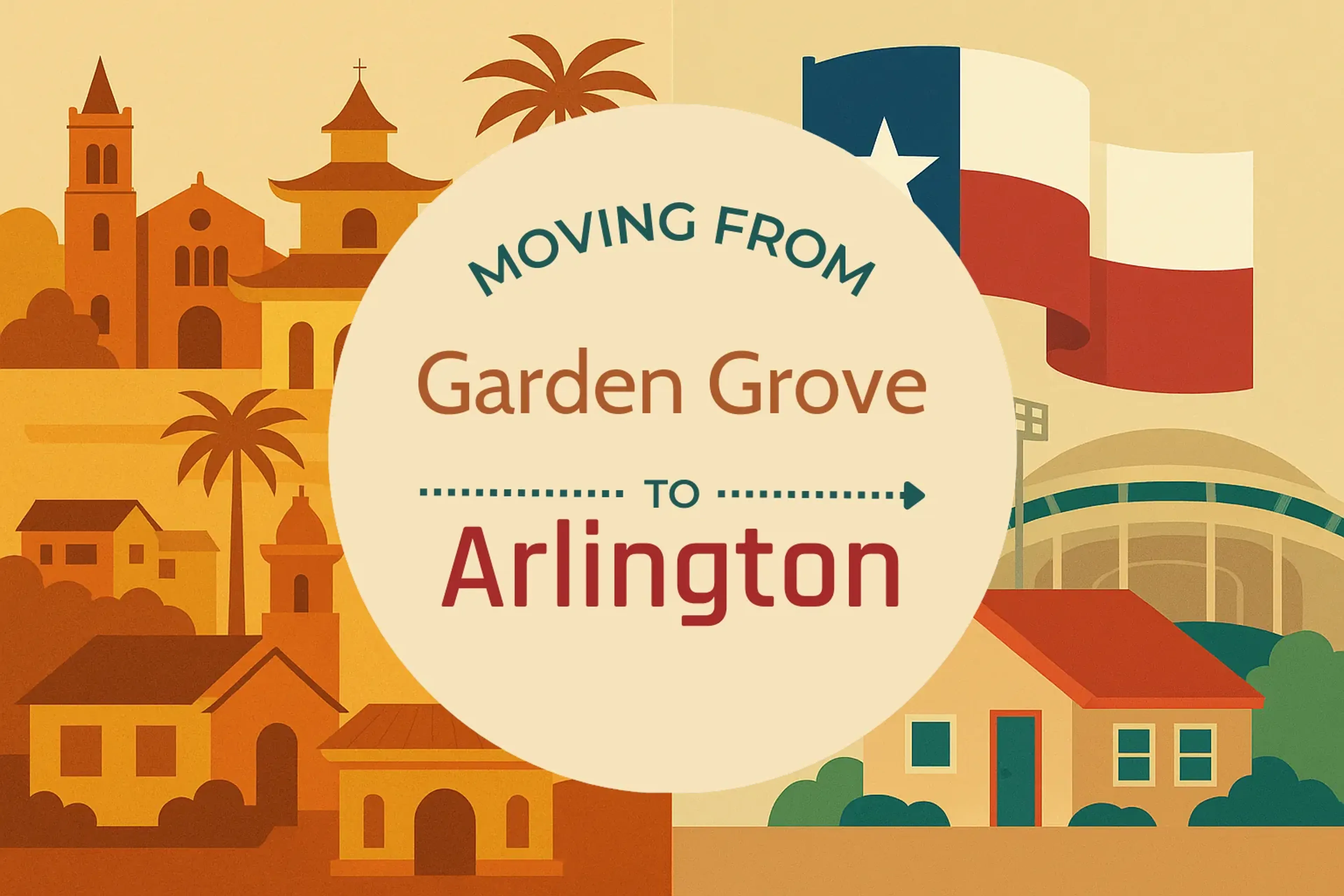 Side-by-side comparison of Garden Grove to Arlington moving companies