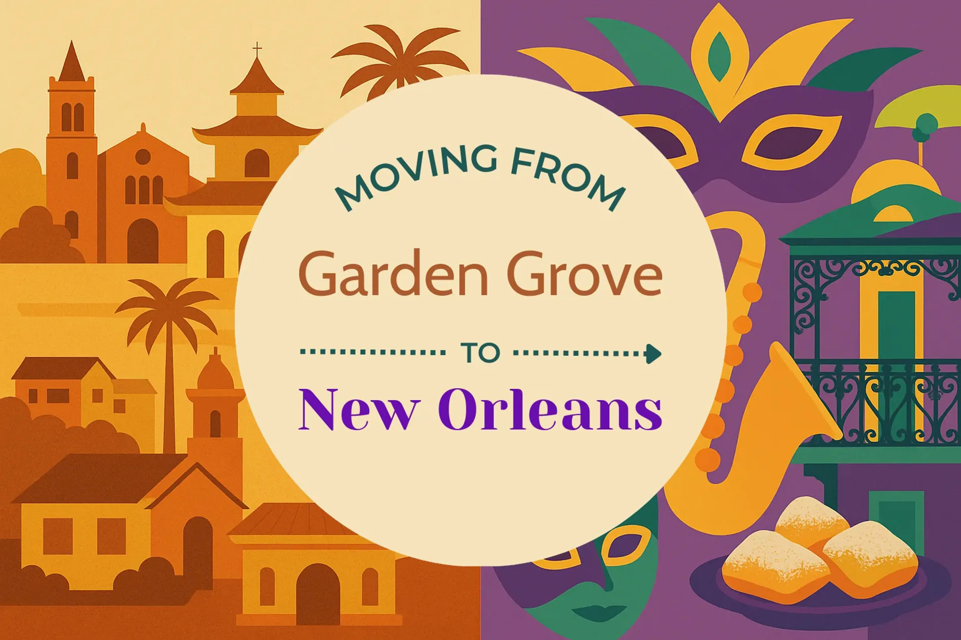 Side-by-side comparison of Garden Grove to New Orleans moving companies